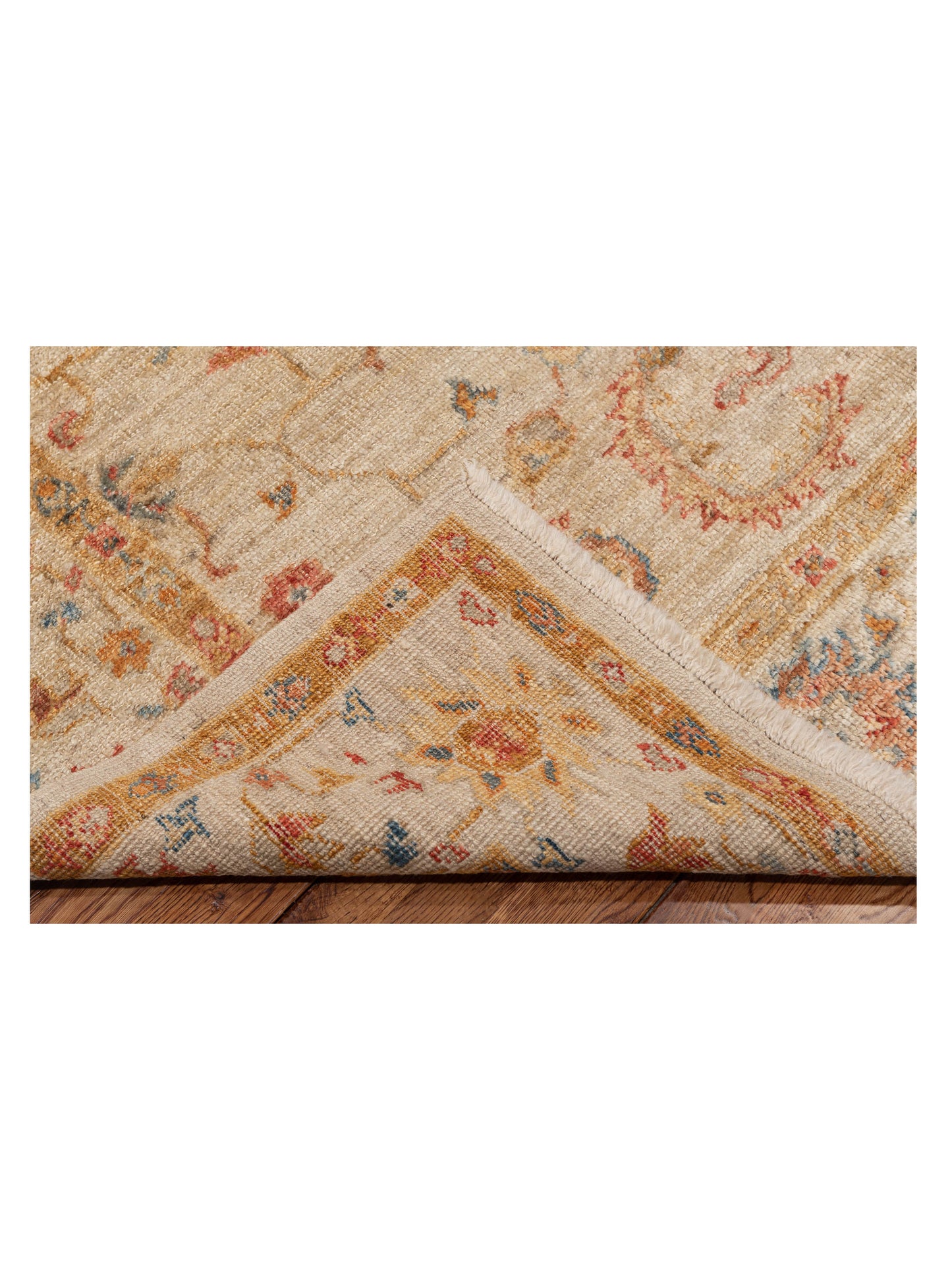Angora Oushak 133266 Ivory Ivory 5.8x11.2 Hand Knotted Rug