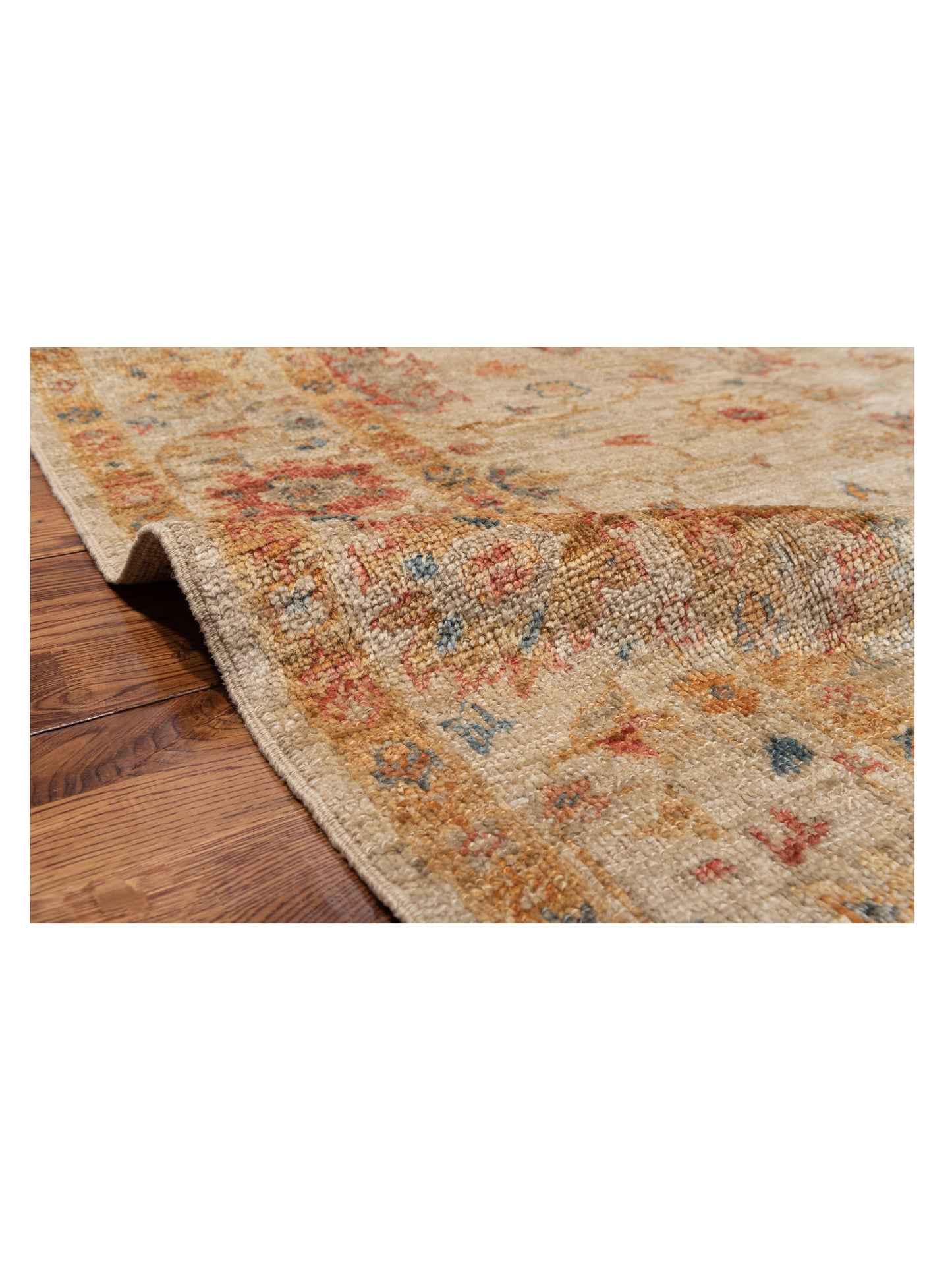 Angora Oushak 133266 Ivory Ivory 5.8x11.2 Hand Knotted Rug