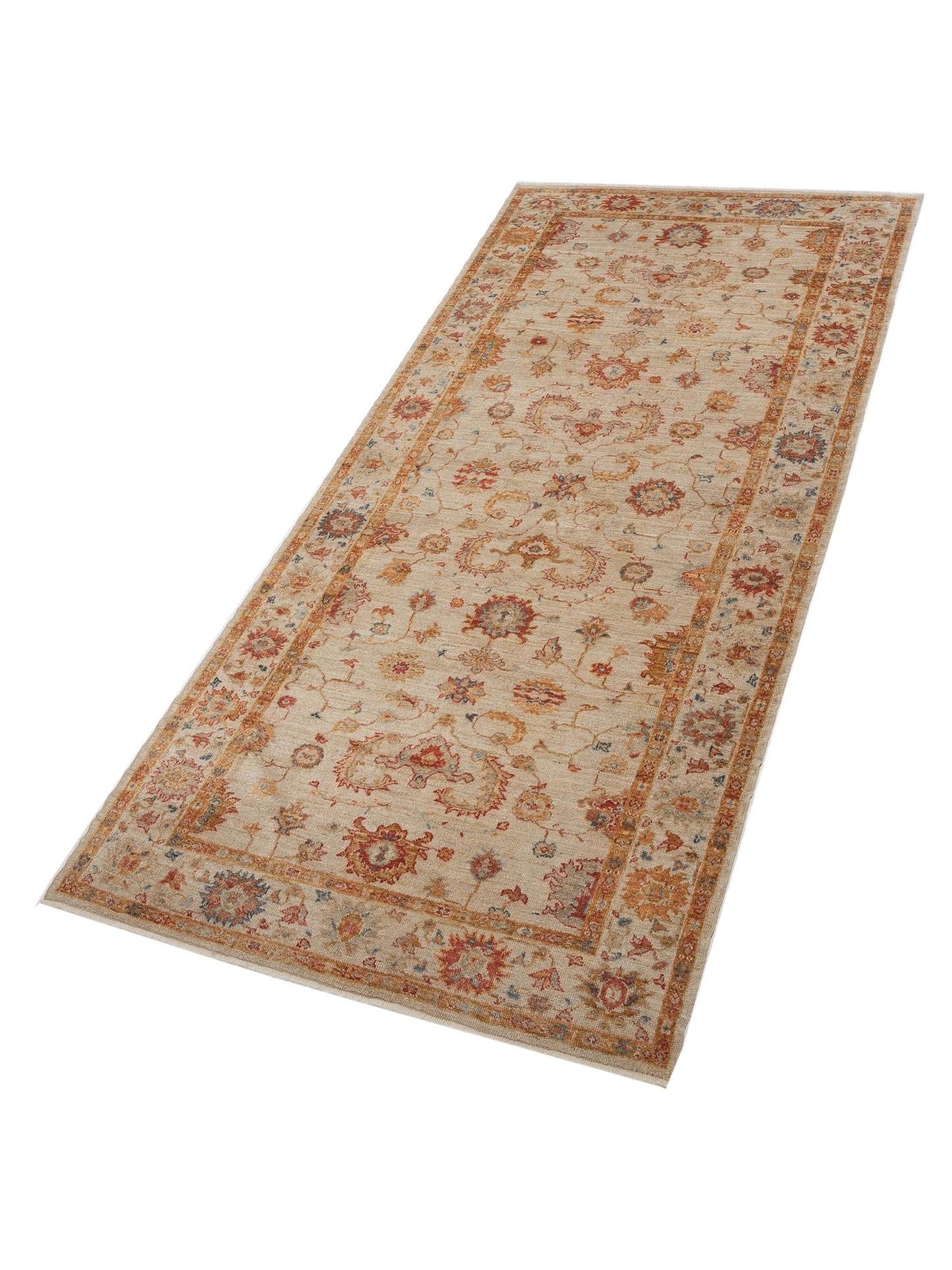 Angora Oushak 134263 Ivory Ivory 6x13.2 Hand Knotted Rug