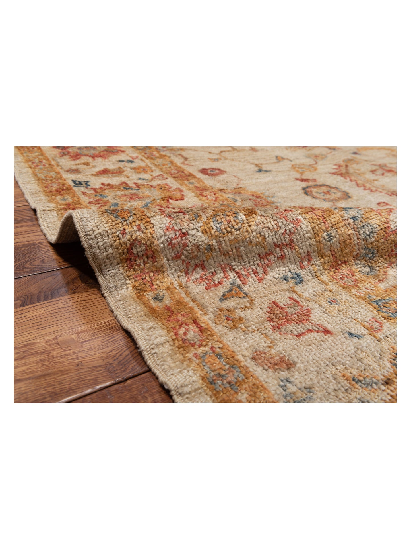 Angora Oushak 134263 Ivory Ivory 6x13.2 Hand Knotted Rug