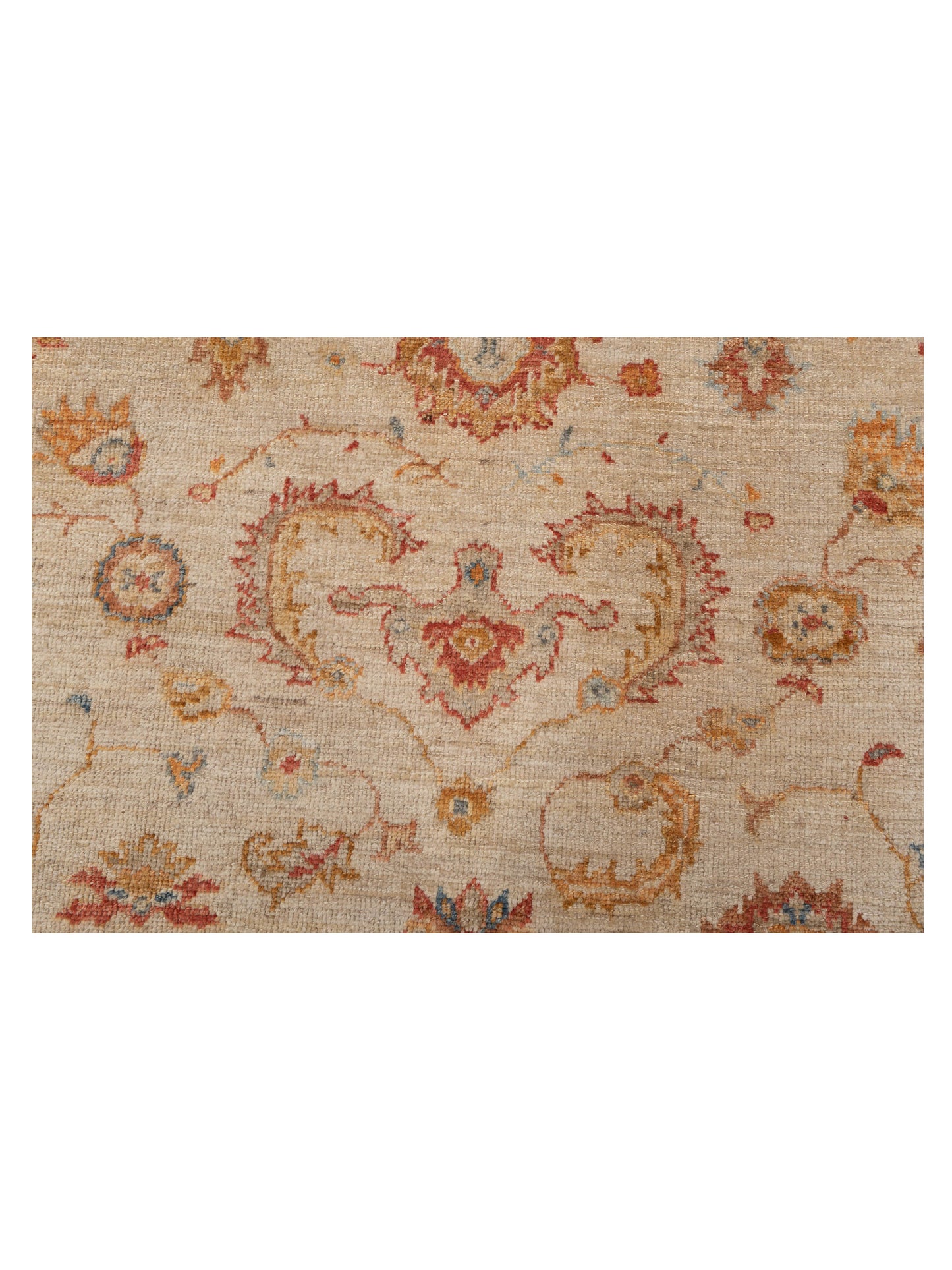 Angora Oushak 134263 Ivory Ivory 6x13.2 Hand Knotted Rug