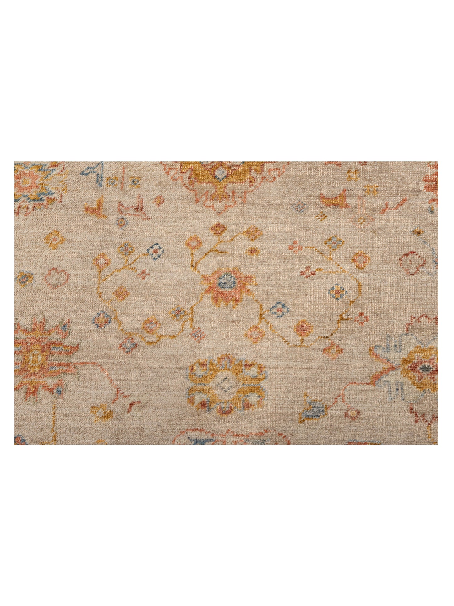 Angora Oushak 134277 Ivory Silver 6.3x12.5 Hand Knotted Rug