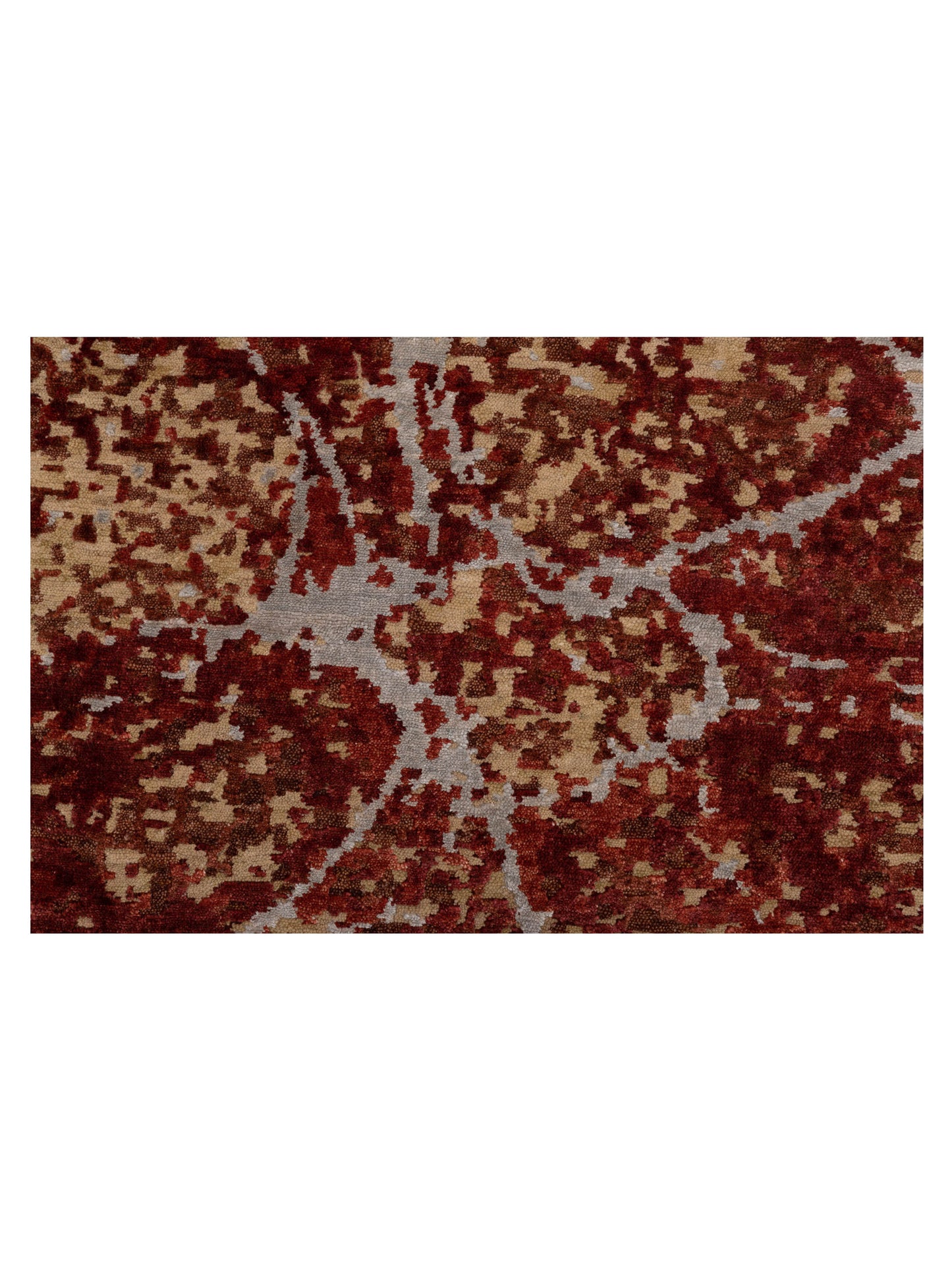 Tibetino 134365 Red 8x9.8 Hand Knotted Rug