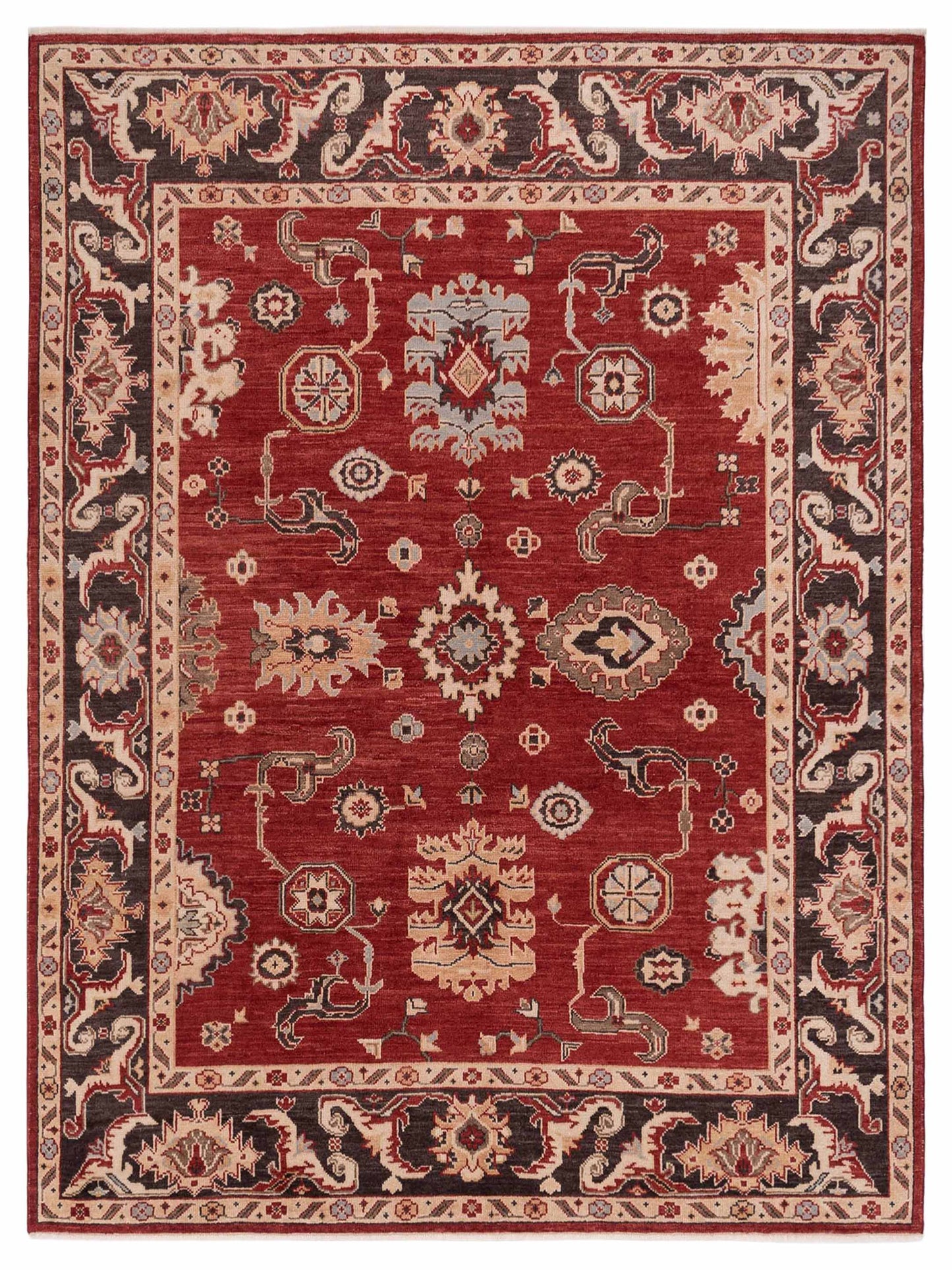 Anadol Angora Oushak  Red Dark Brown Traditional