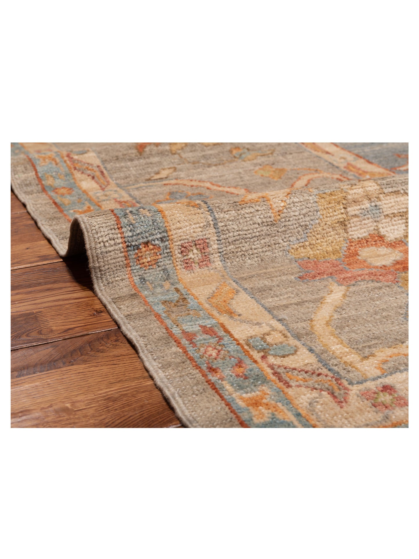 Angora Oushak 134584 Blue Gray 12.3x18.6 Hand Knotted Rug