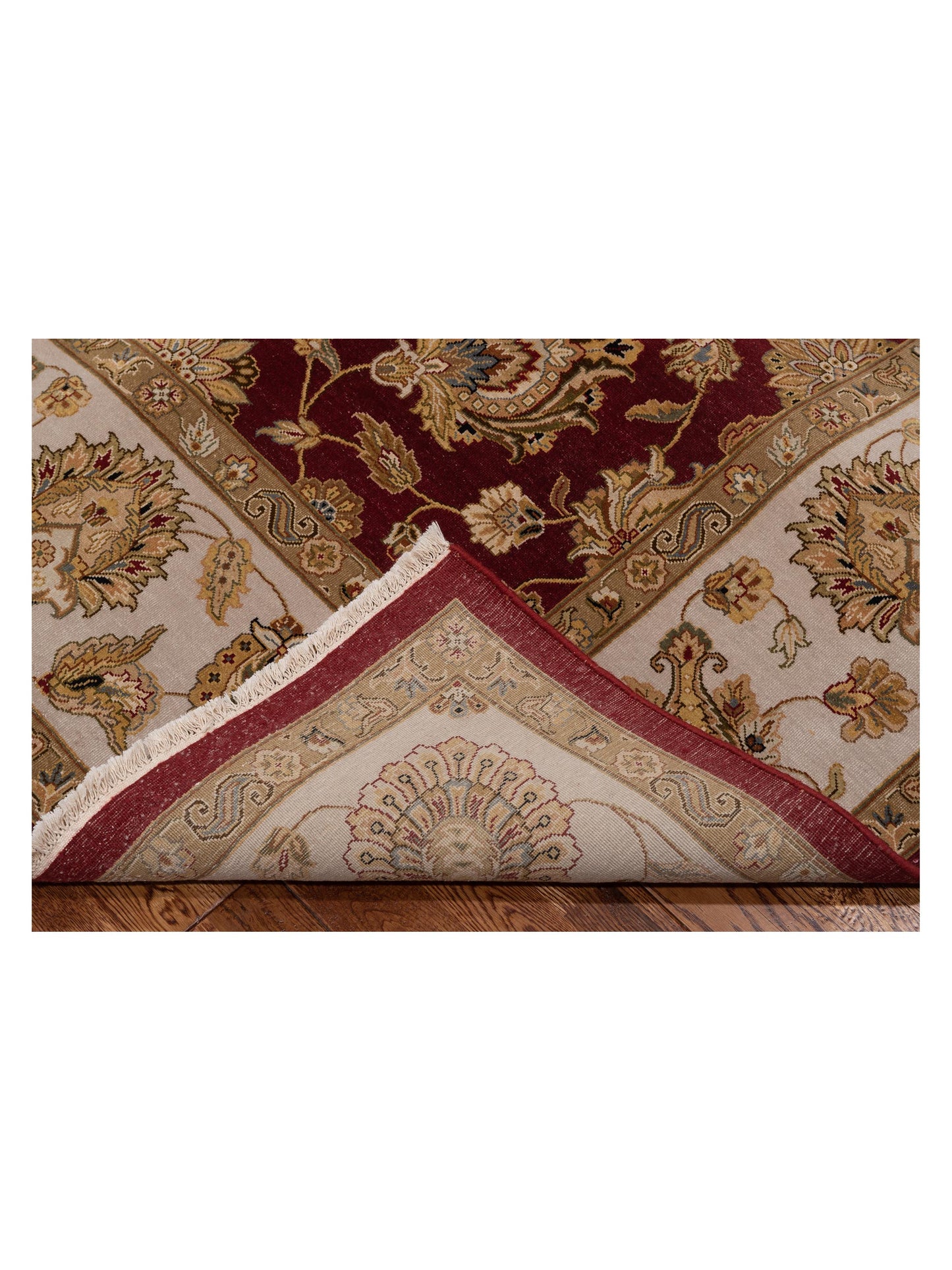 Imperial Silk 135498 Red Ivory 8.1x10.2 Hand Knotted Rug