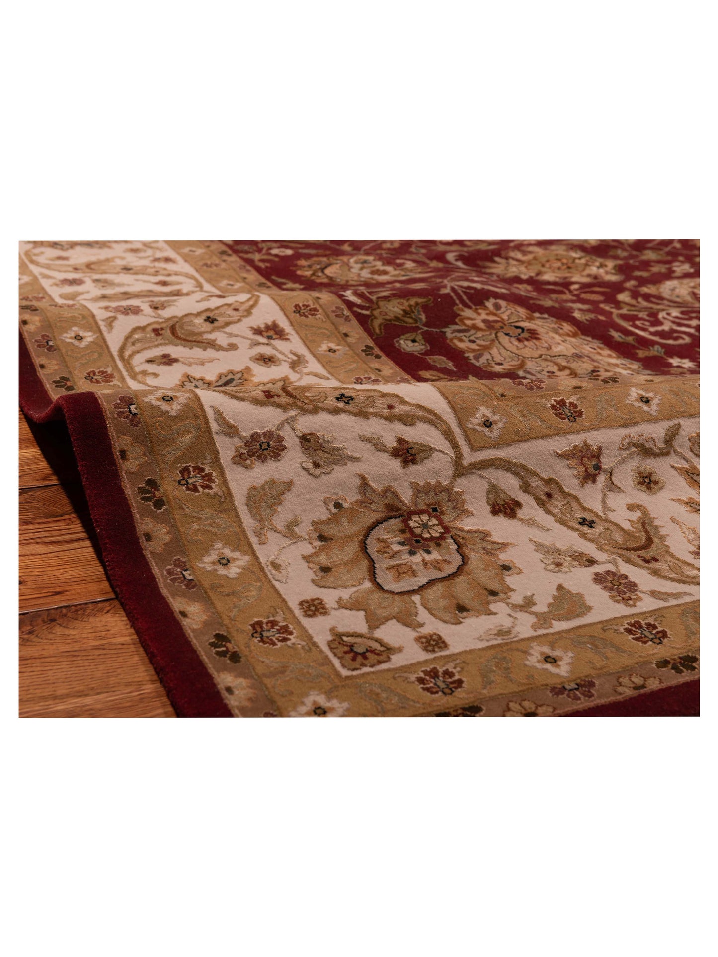 Imperial Silk 135509 Red Ivory 9.2x12 Hand Knotted Rug