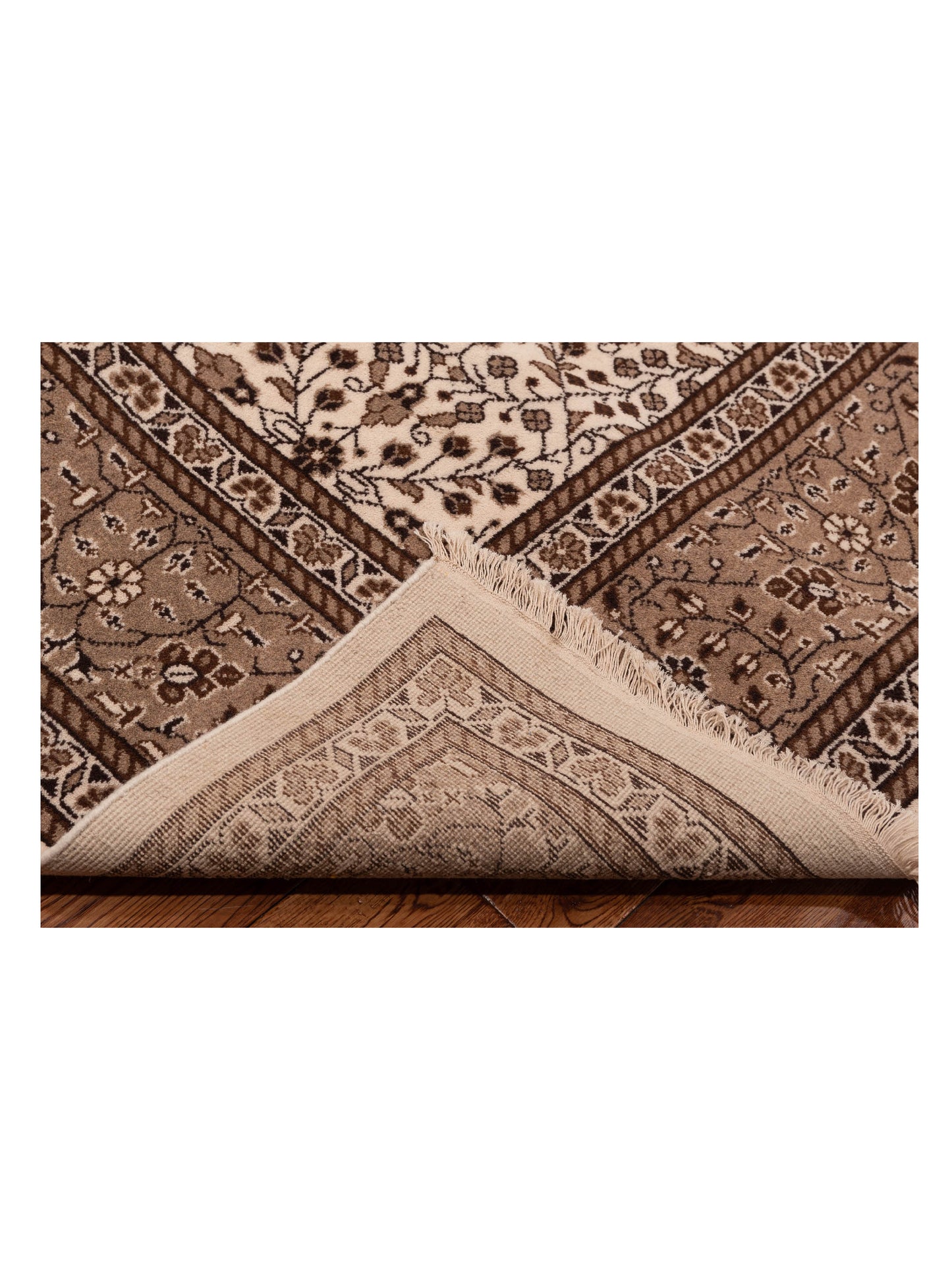 Kayseri 137023 Ivory Brown 9.1x12.2 Hand Knotted Rug