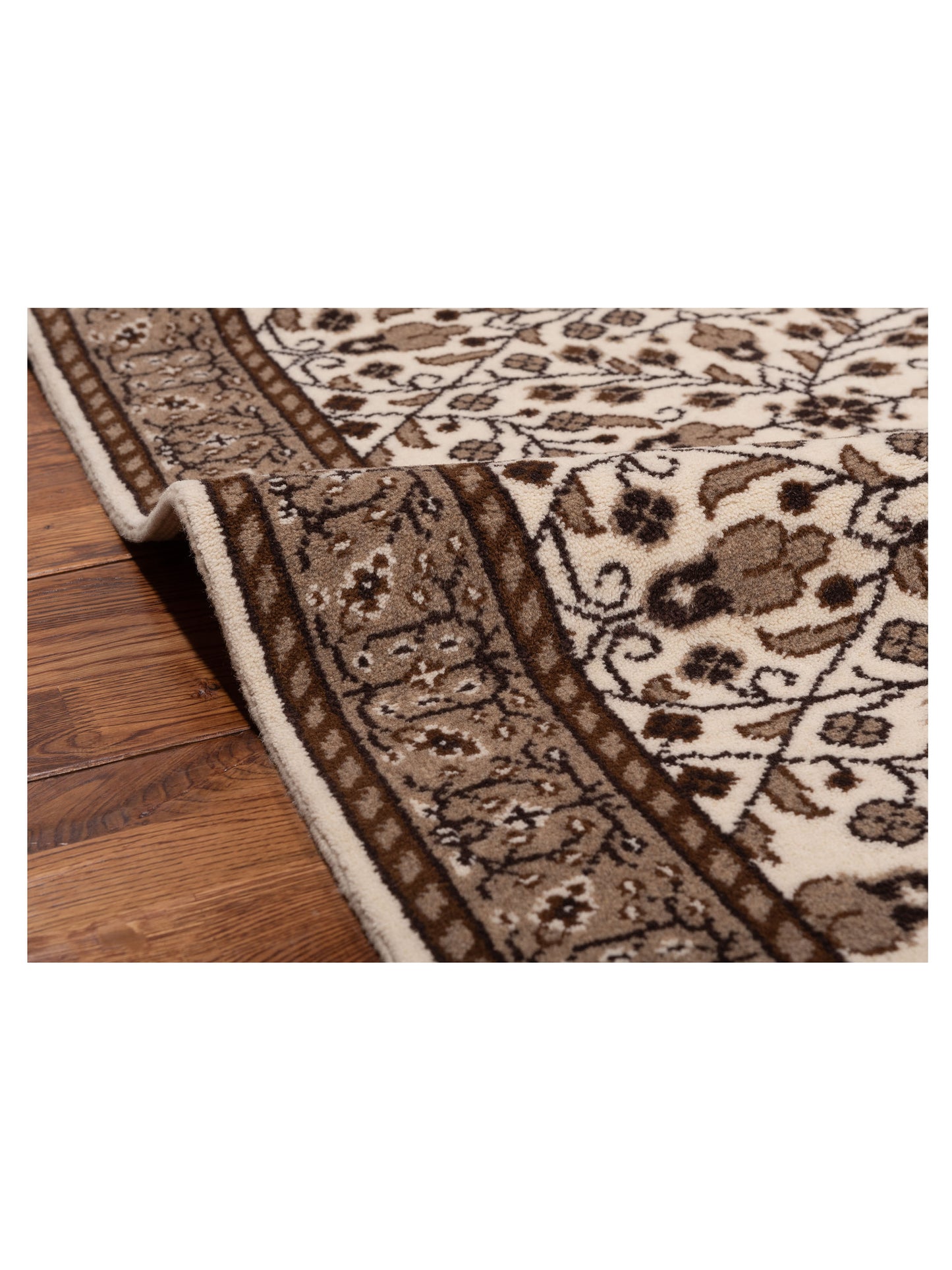 Kayseri 137095 Ivory Light Brown 3x5 Hand Knotted Rug