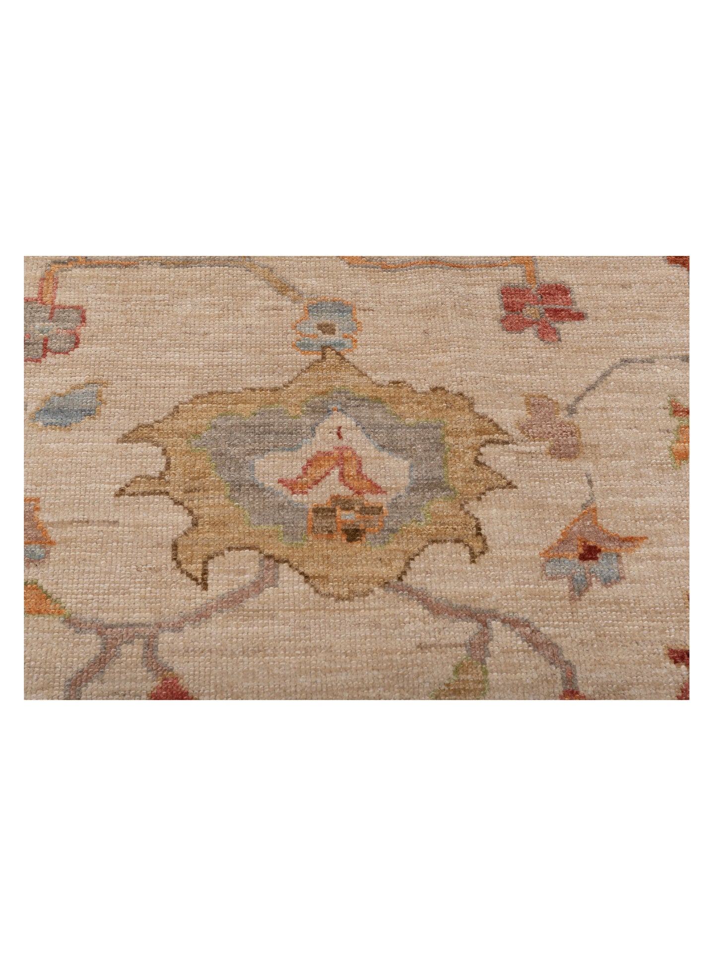 Angora Oushak 139207 Ivory Ivory 12.8x17.10 Hand Knotted Rug