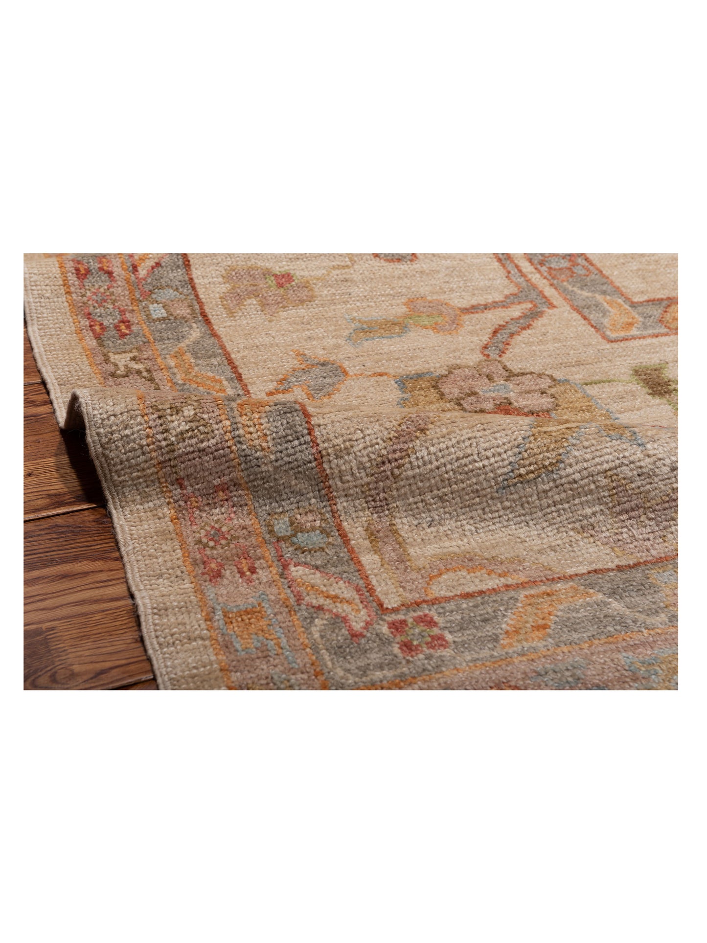 Angora Oushak 139207 Ivory Ivory 12.8x17.10 Hand Knotted Rug