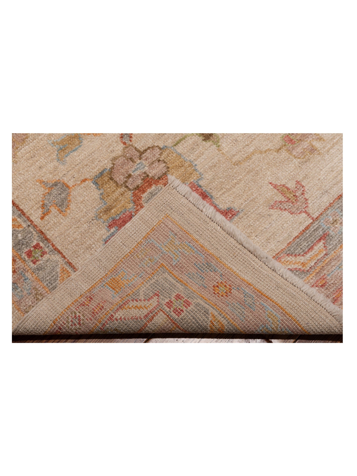 Angora Oushak 139207 Ivory Ivory 12.8x17.10 Hand Knotted Rug