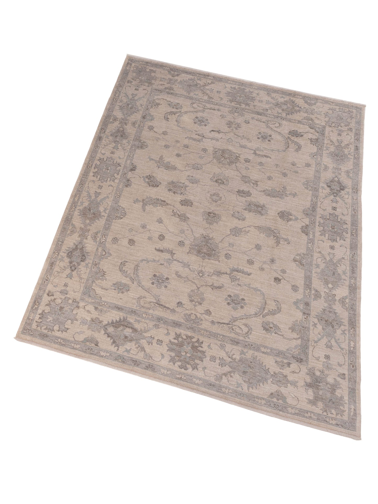 Angora Oushak 139224 Ivory Ivory 8.3x10.2 Hand Knotted Rug