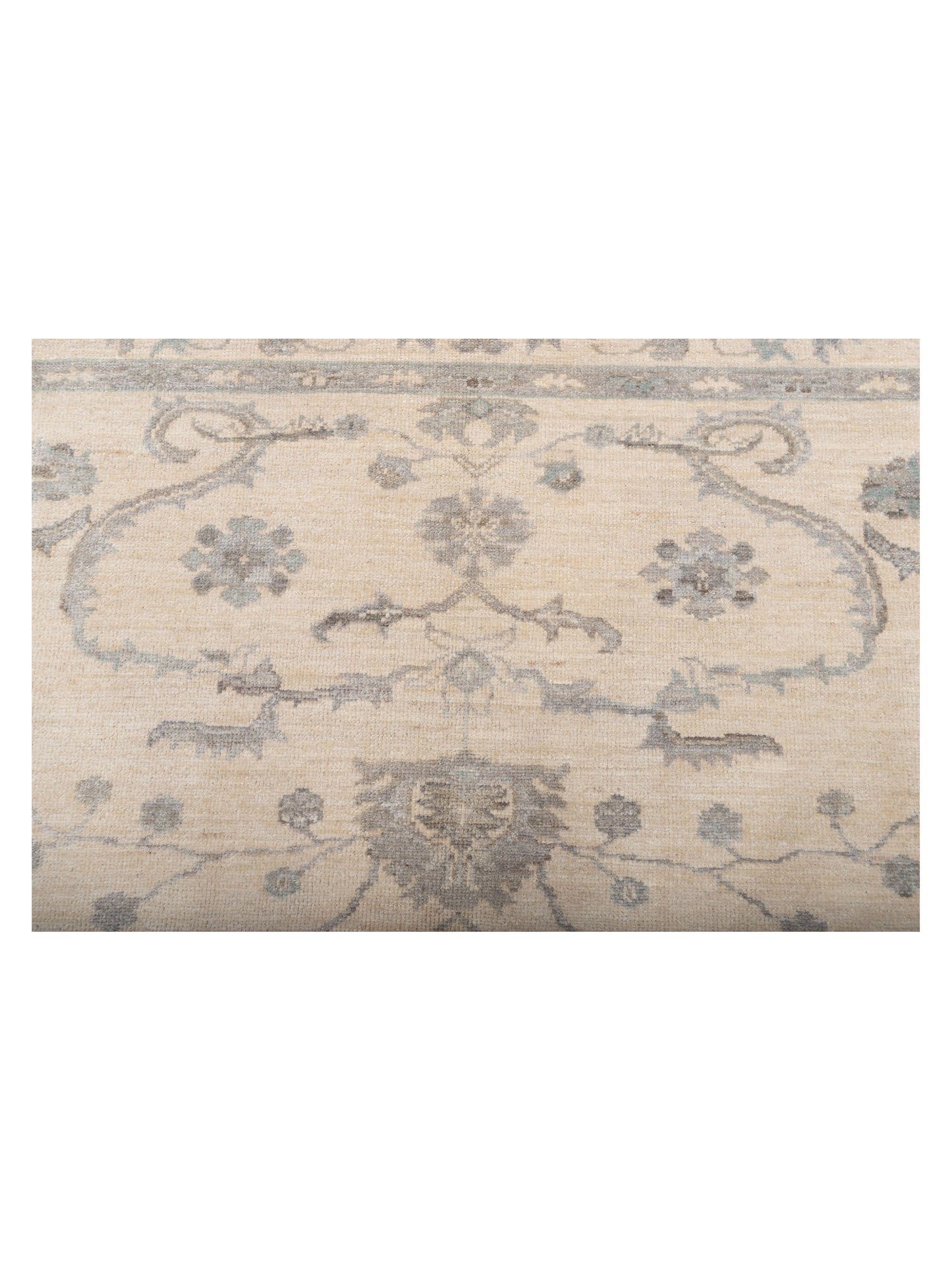 Angora Oushak 139224 Ivory Ivory 8.3x10.2 Hand Knotted Rug
