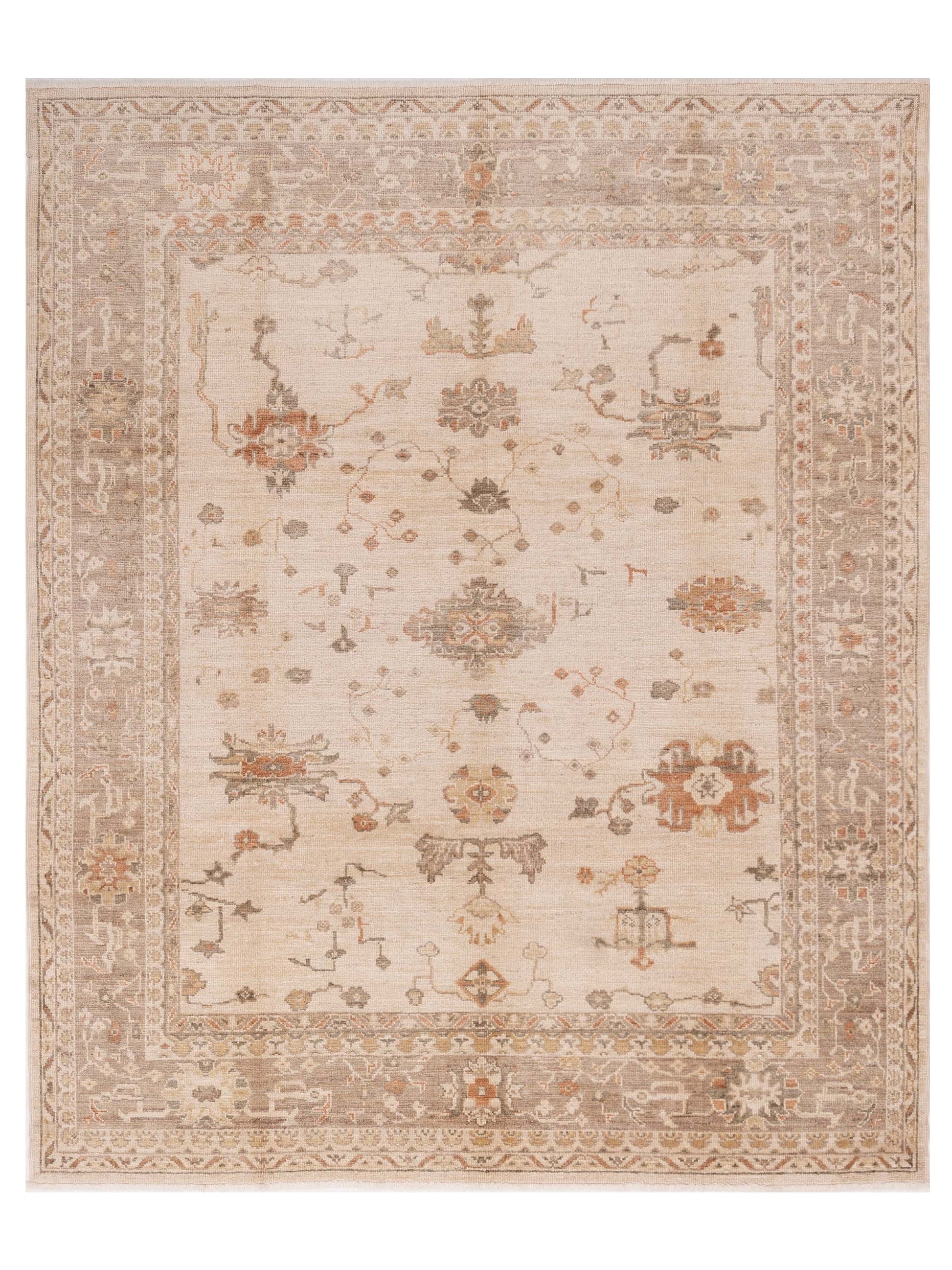 Anadol Angora Oushak  Ivory Brown Traditional