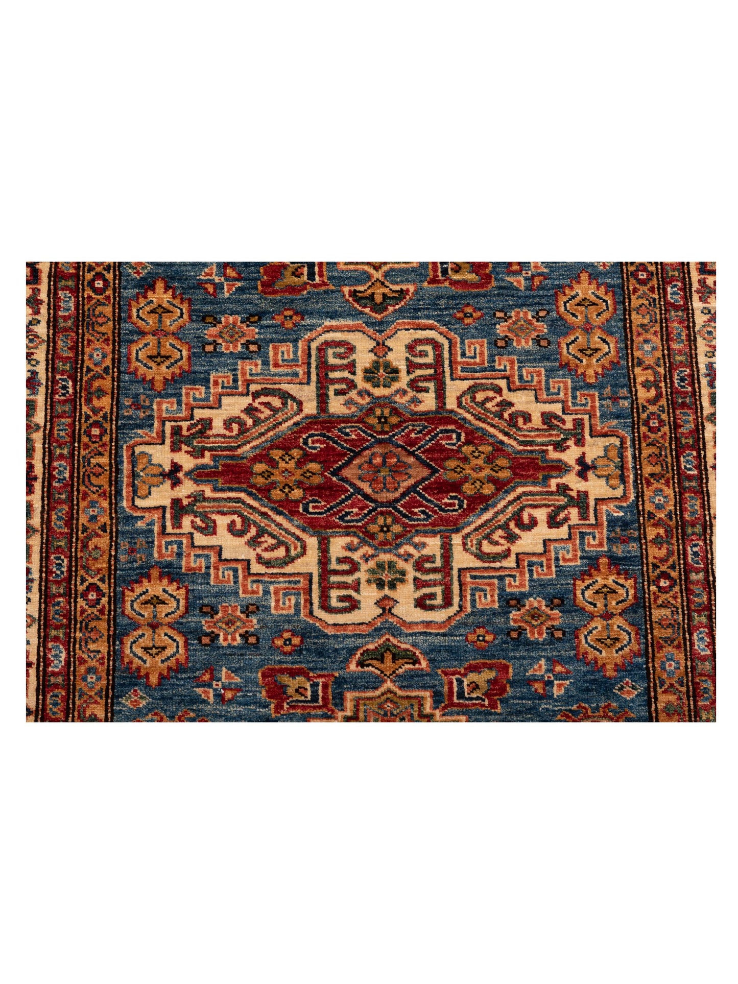 Kars 139378 Blue Ivory 4.1x6 Hand Knotted Rug