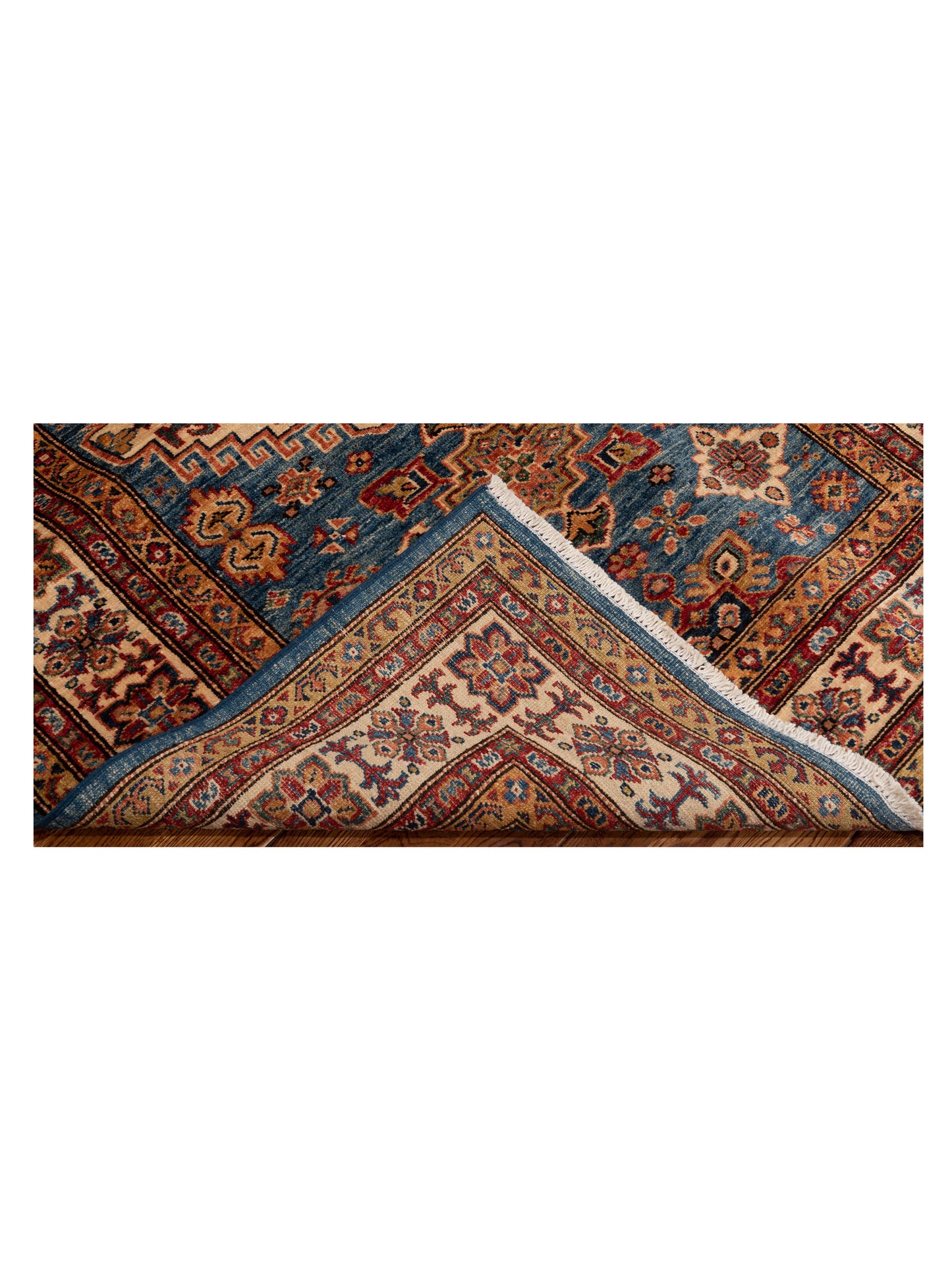Kars 139378 Blue Ivory 4.1x6 Hand Knotted Rug