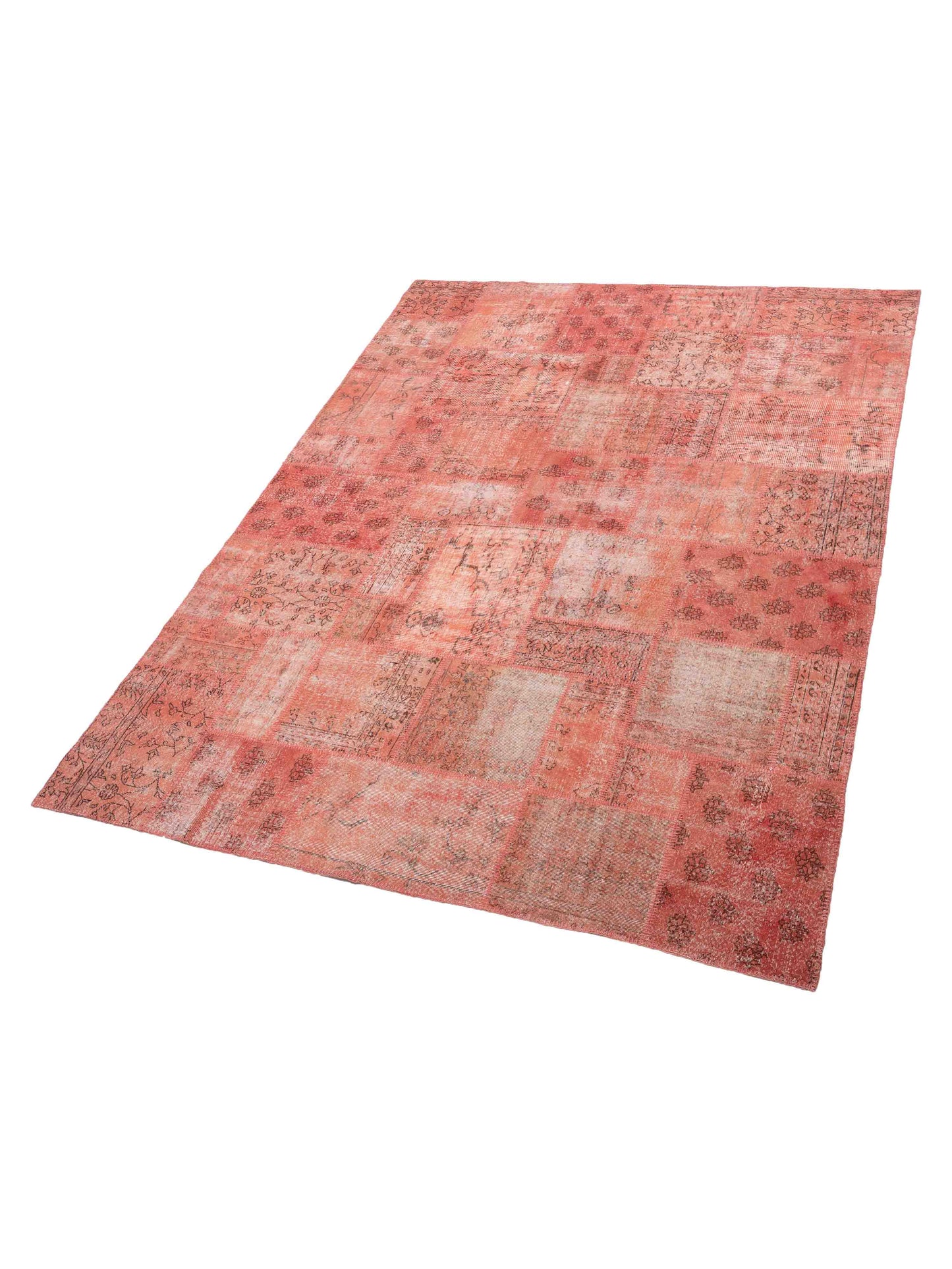 Turkish Vestige Patchwork 140559 Pink 9.1x12 Hand Knotted Rug
