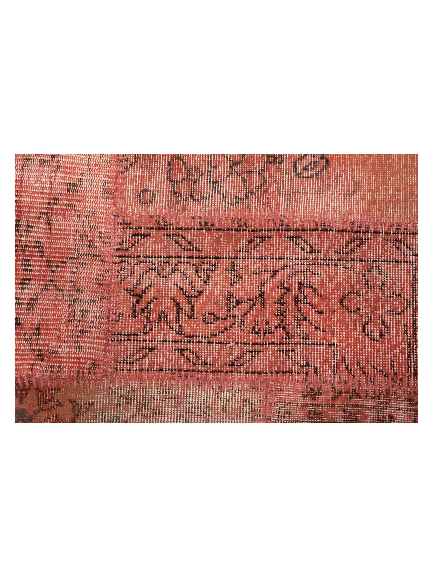 Turkish Vestige Patchwork 140559 Pink 9.1x12 Hand Knotted Rug