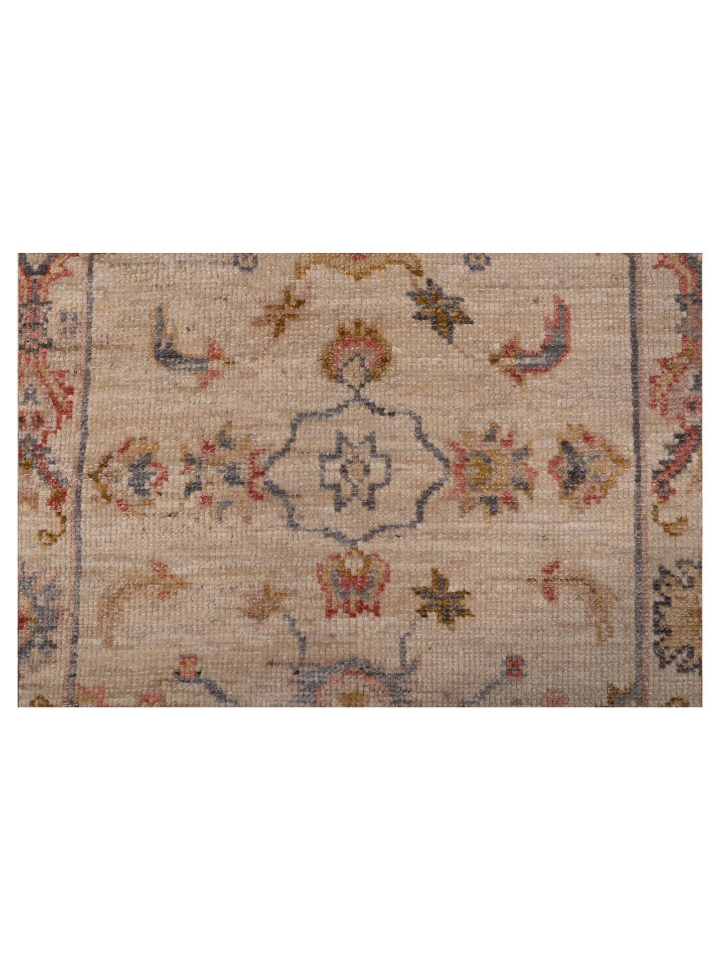Angora Oushak 141221 Ivory Ivory 2.9x13.10 Hand Knotted Rug