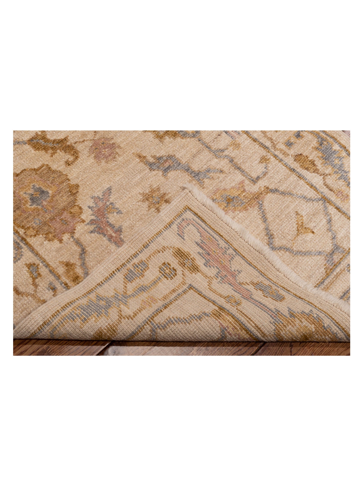 Angora Oushak 141227 Ivory Ivory 2.9x11.7 Hand Knotted Rug