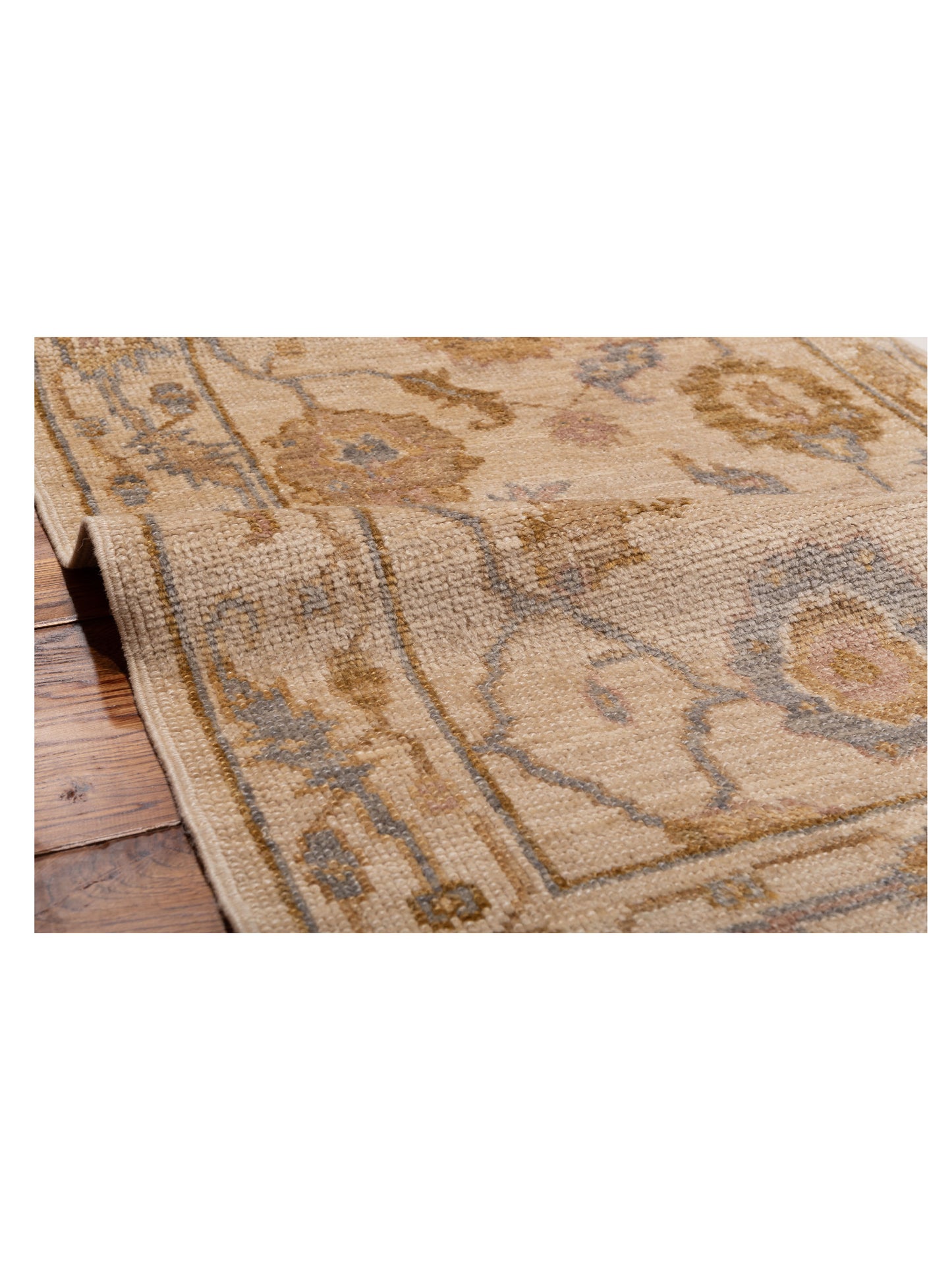 Angora Oushak 141227 Ivory Ivory 2.9x11.7 Hand Knotted Rug