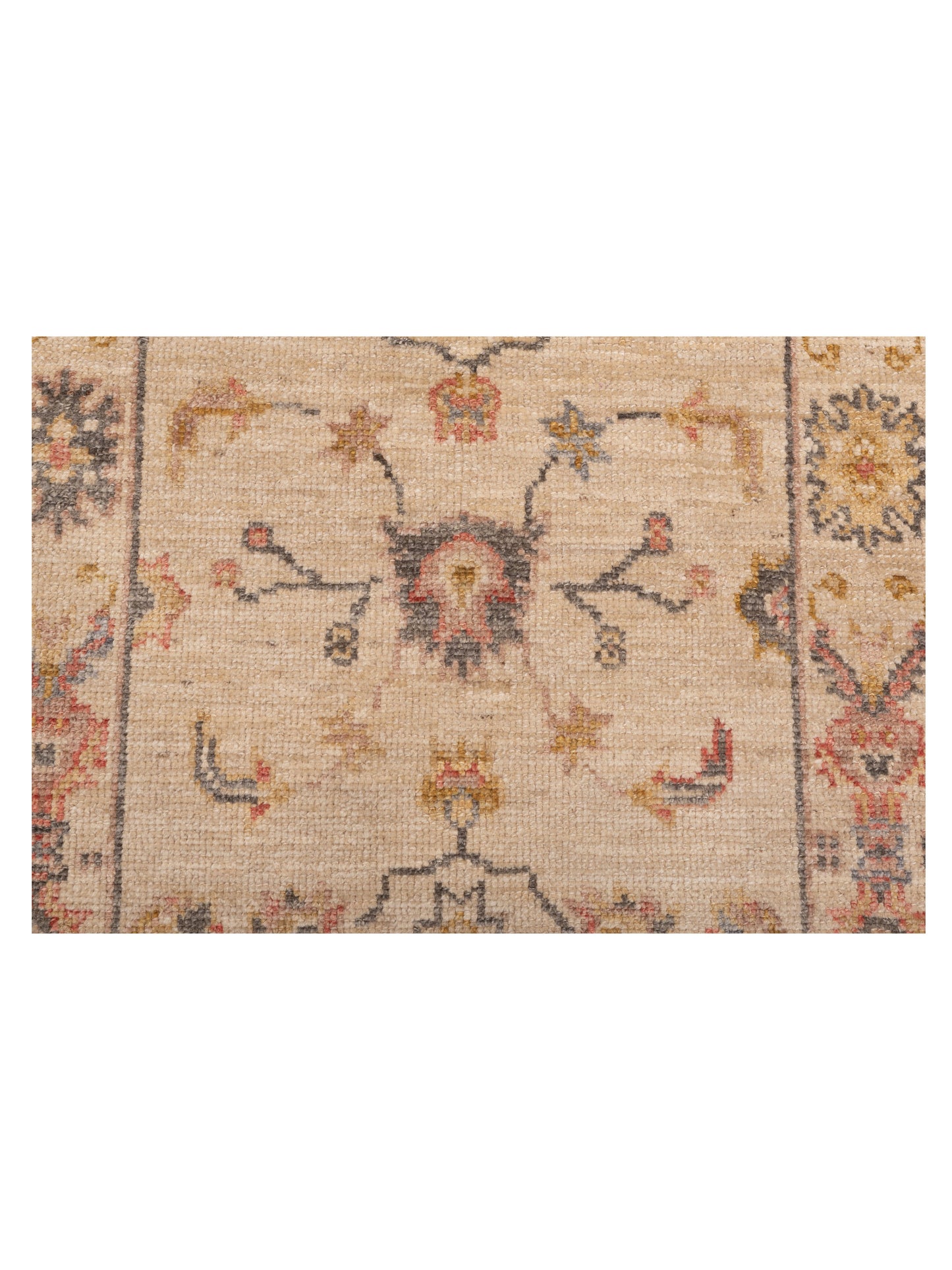 Angora Oushak 141288 Ivory Ivory 2.9x13 Hand Knotted Rug