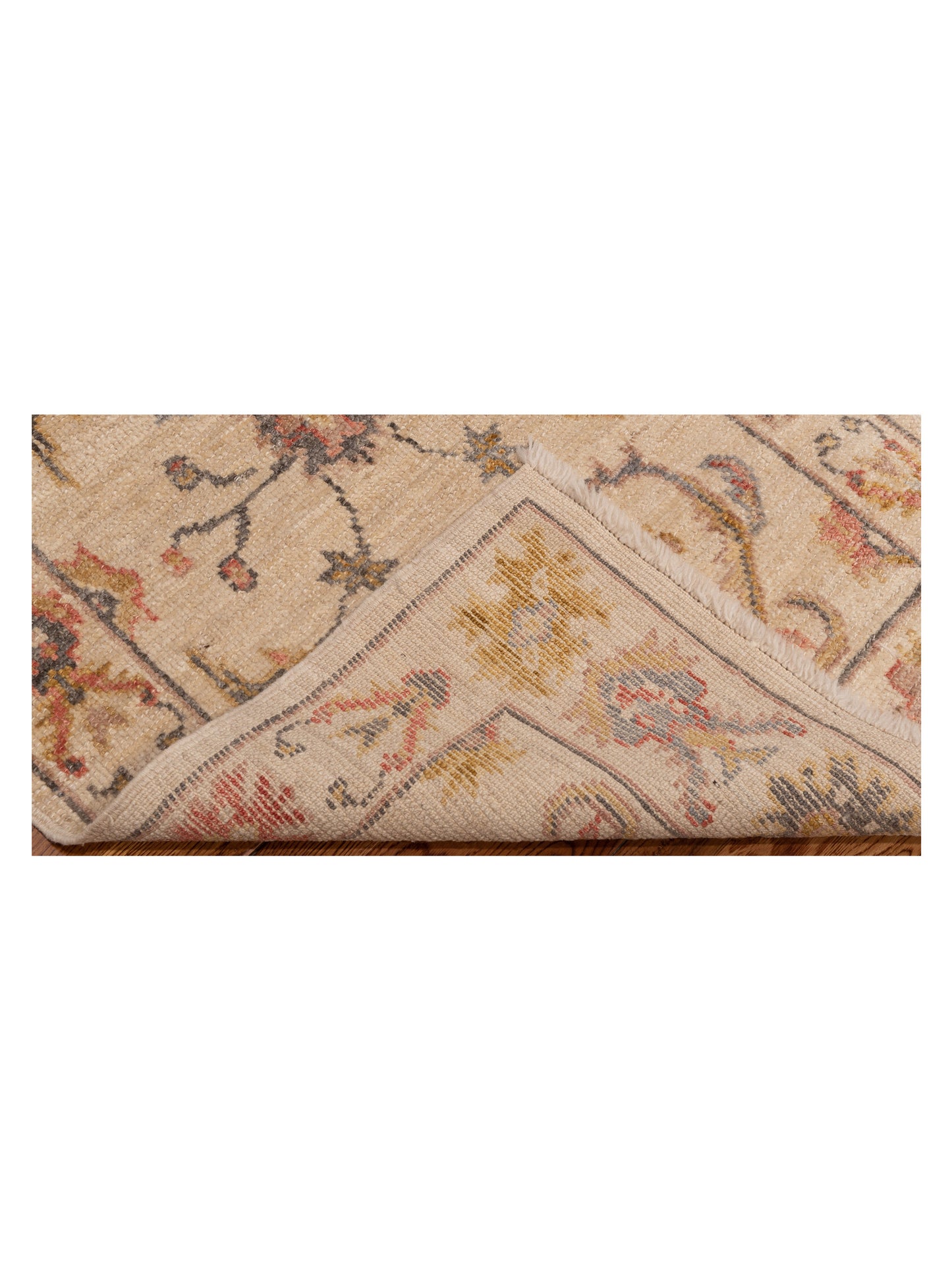 Angora Oushak 141288 Ivory Ivory 2.9x13 Hand Knotted Rug