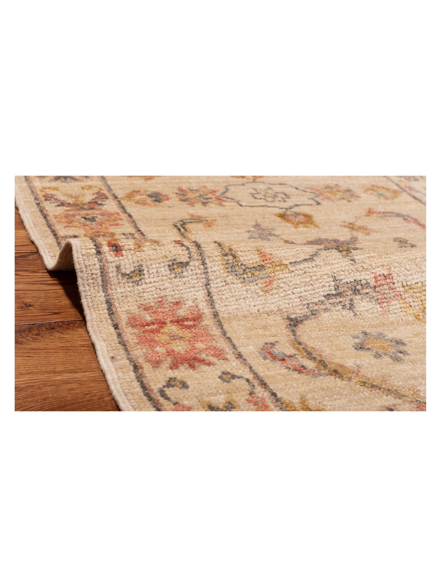 Angora Oushak 141288 Ivory Ivory 2.9x13 Hand Knotted Rug