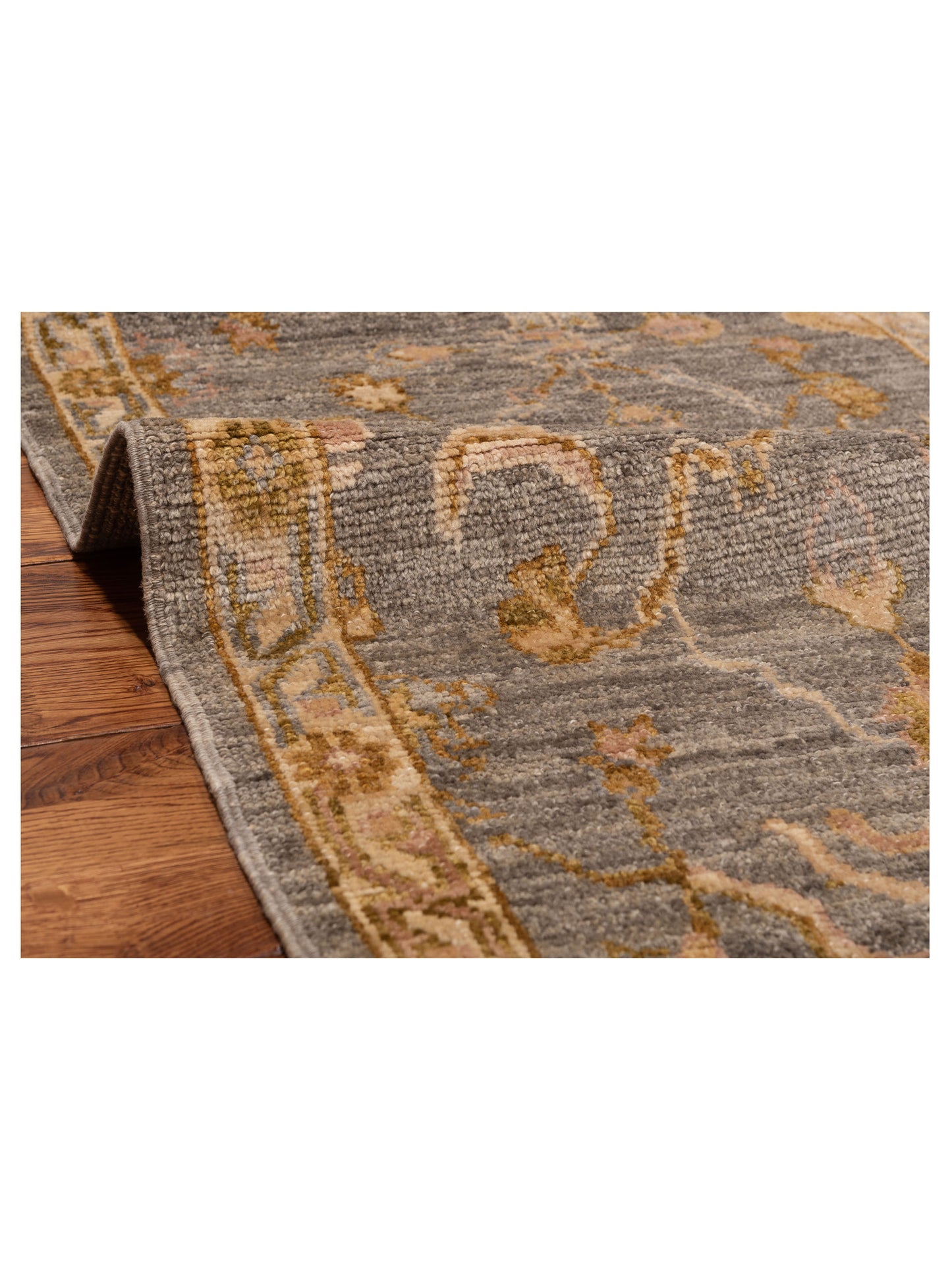 Angora Oushak 141293 Gray Ivory 2.8x6.11 Hand Knotted Rug