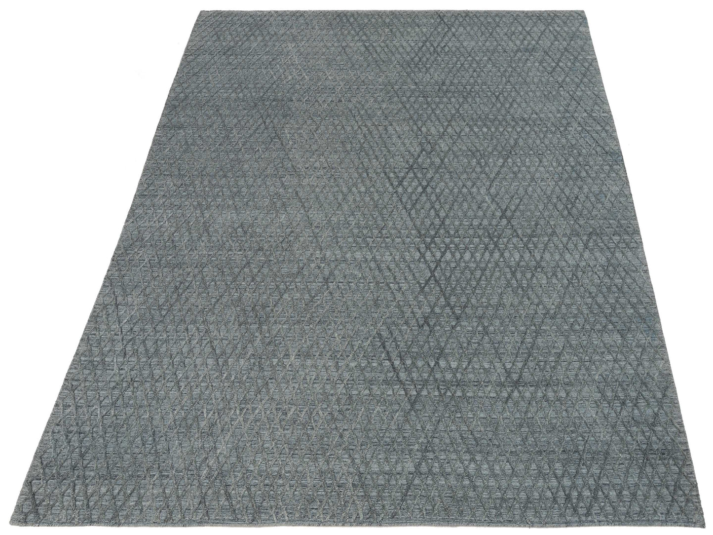 Himalayan 142587 Gray 8.2x10.1 Hand Knotted Rug