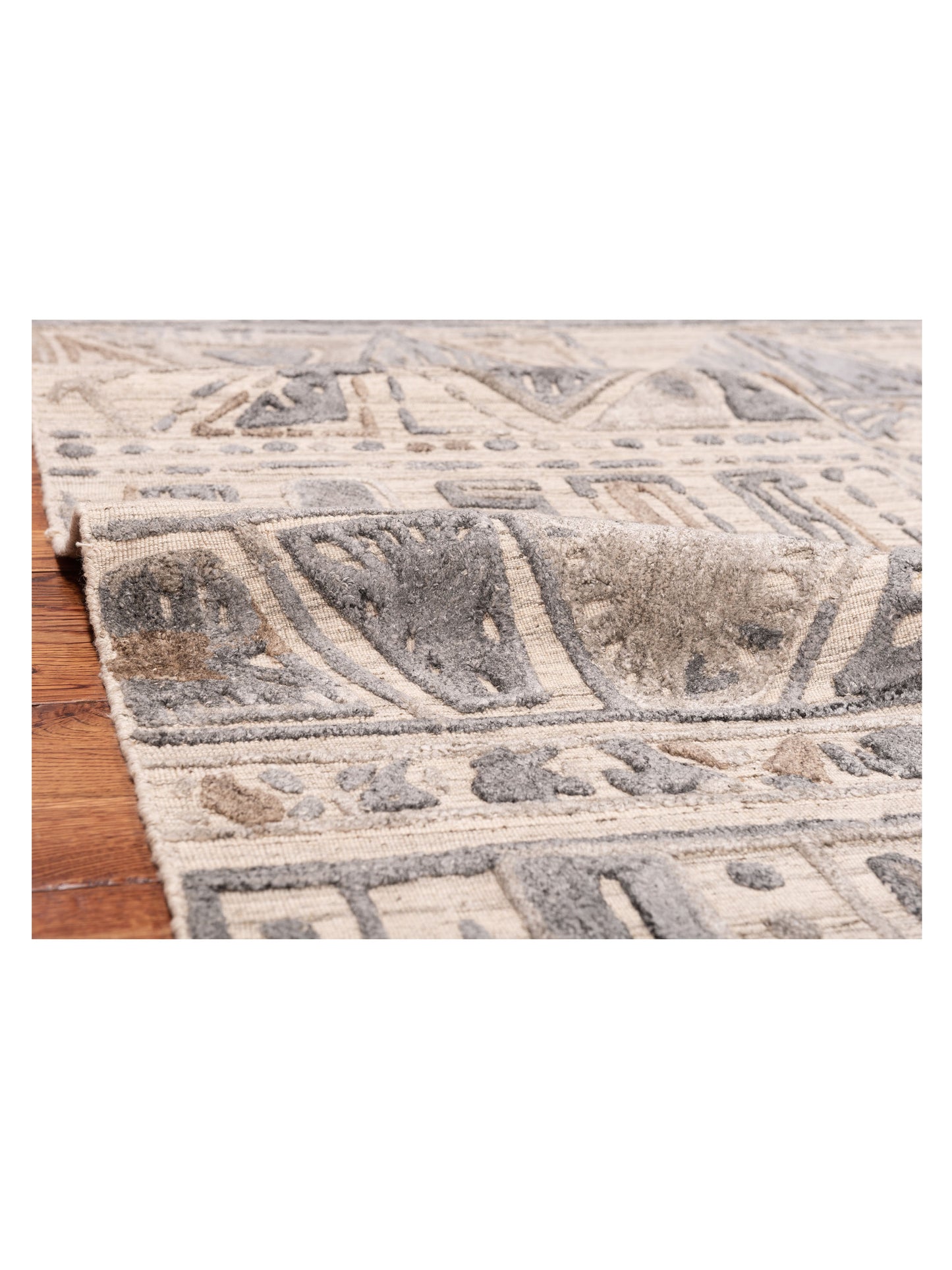 Himalayan 142611 Beige Gray 8.3x10.1 Hand Knotted Rug