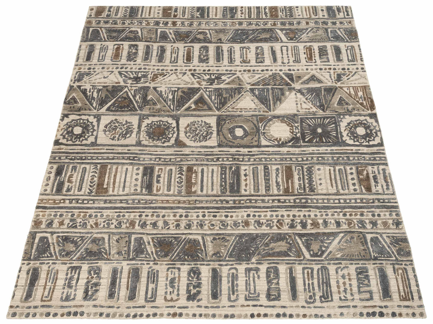 Himalayan 142612 Silver Gray 8.3x10.1 Hand Knotted Rug