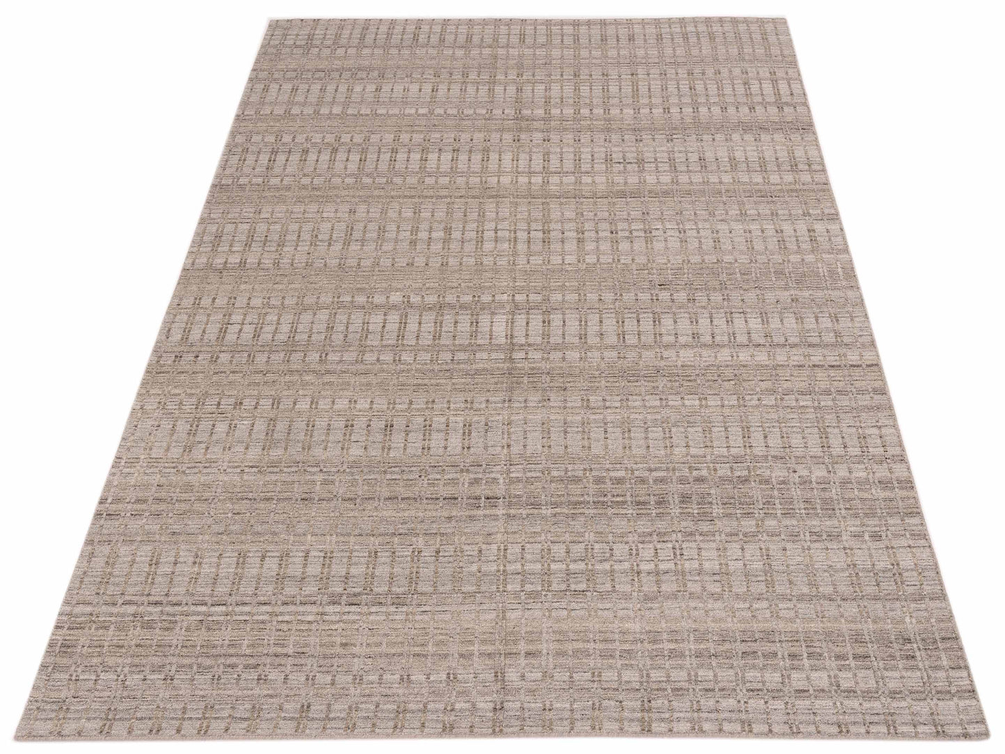 Himalayan 142652 Silver Silver 5.11x9.1 Hand Knotted Rug