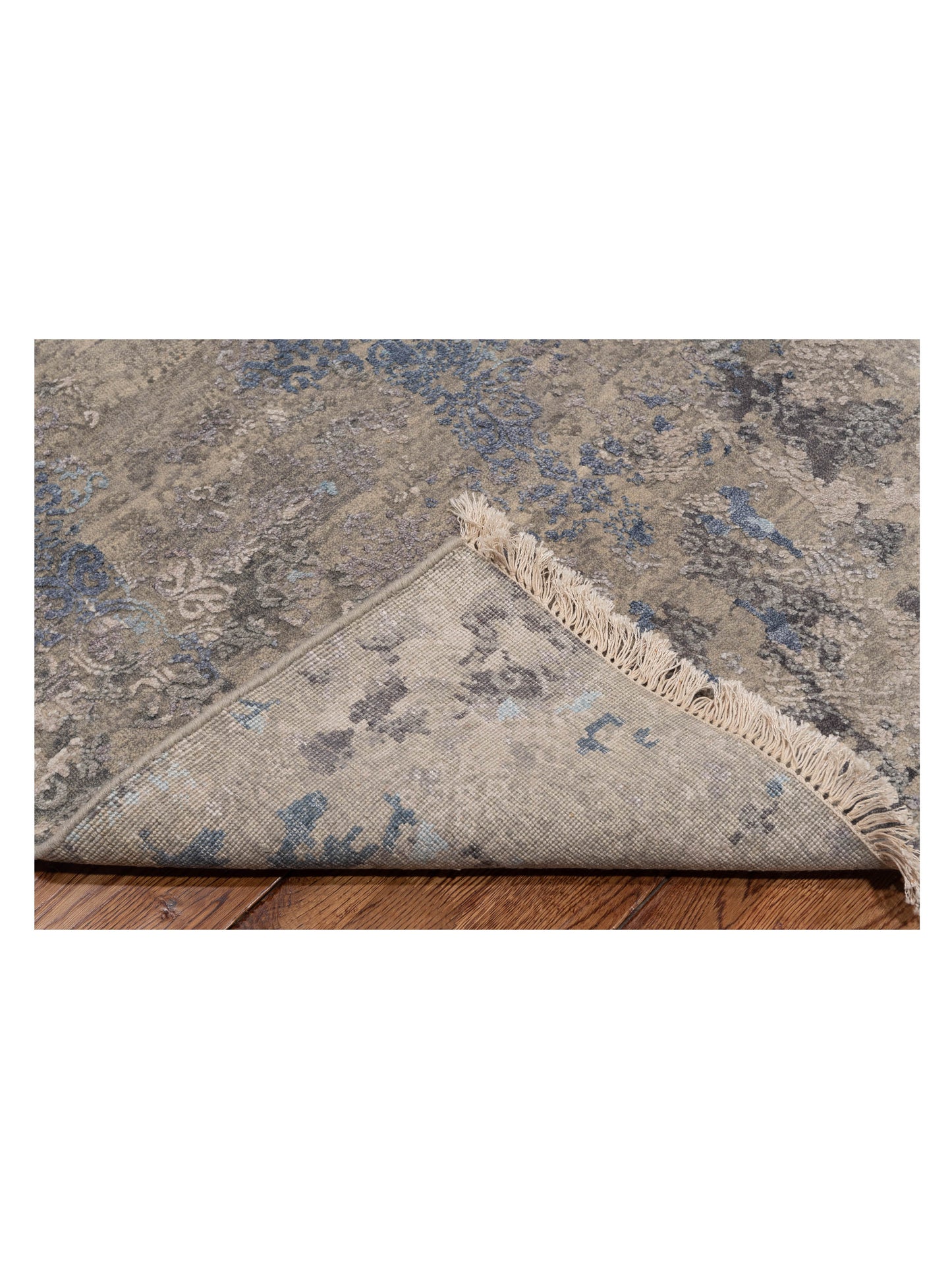 Dazzling 142721 Silver Gray 8.1x9.11 Hand Knotted Rug