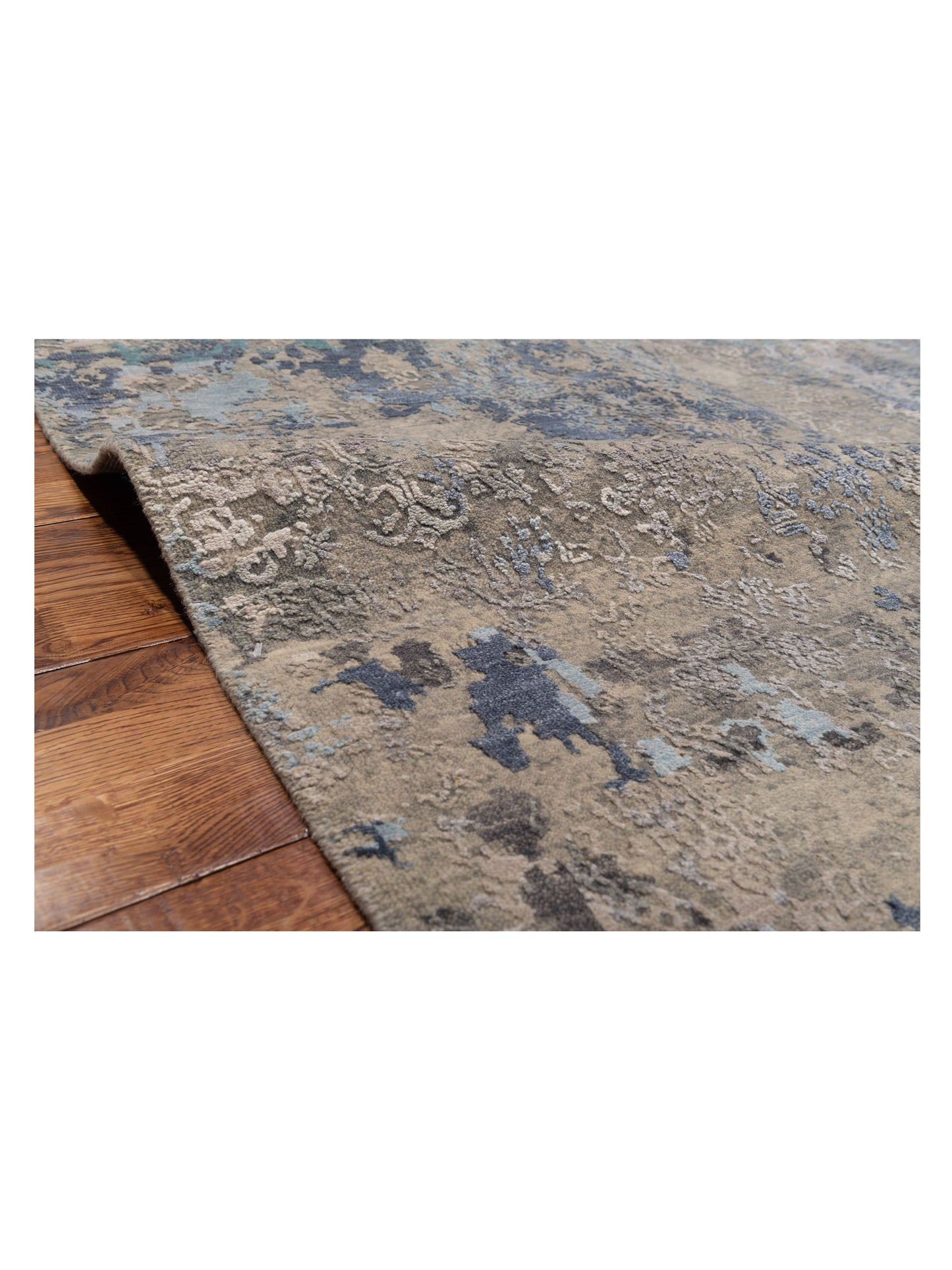 Dazzling 142721 Silver Gray 8.1x9.11 Hand Knotted Rug