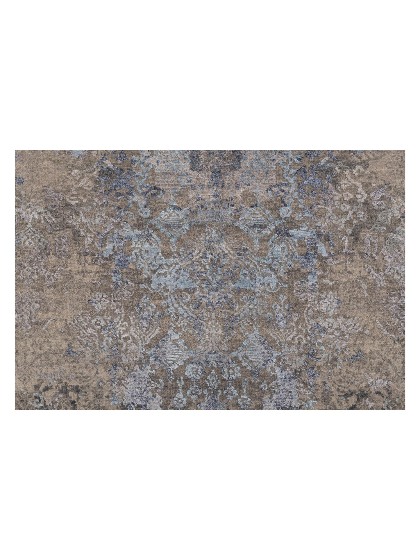 Dazzling 142721 Silver Gray 8.1x9.11 Hand Knotted Rug