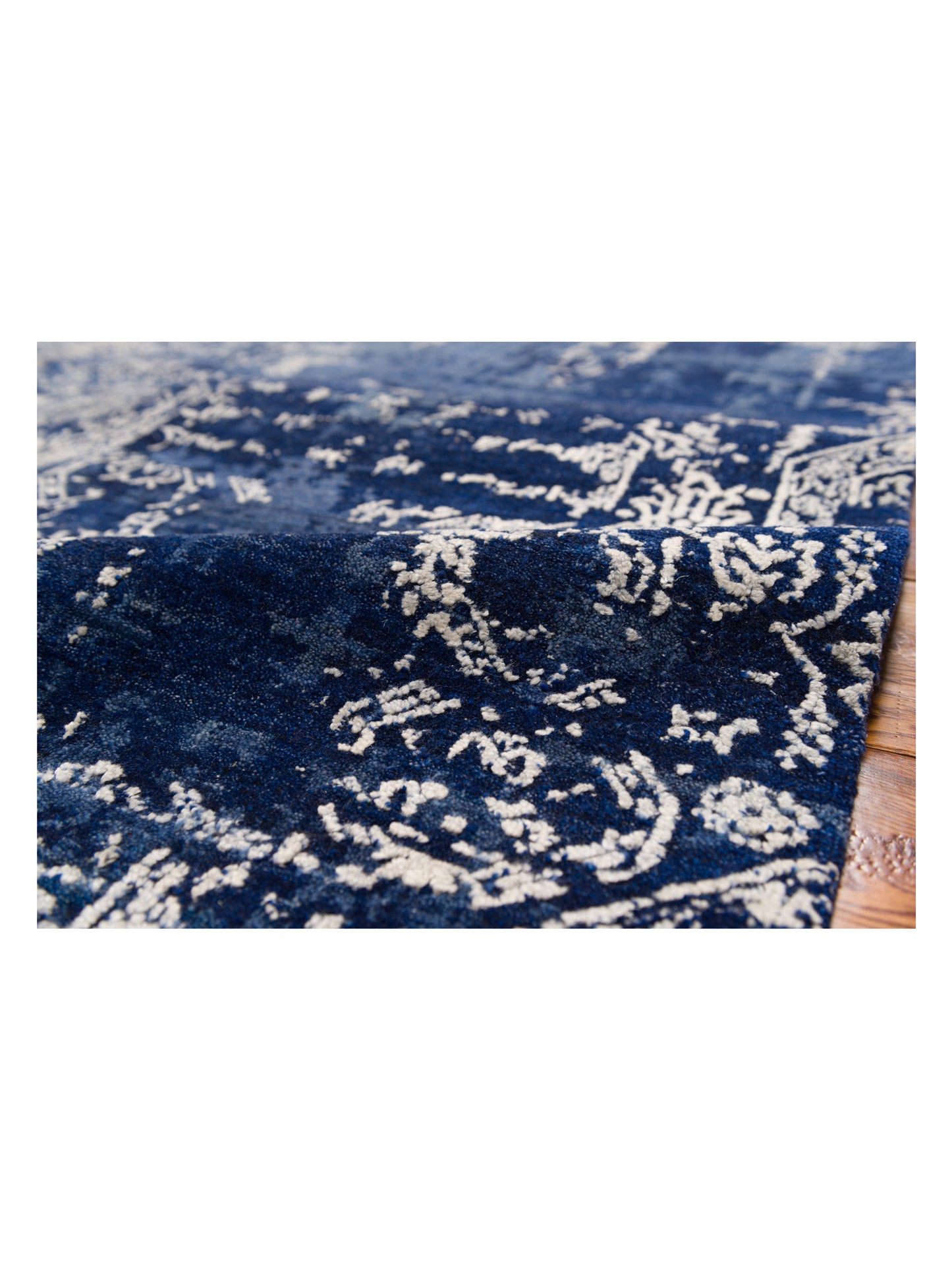 Tibetino 142735 Blue Blue 9x11.11 Hand Knotted Rug