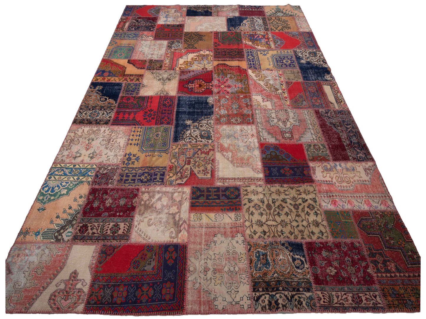 Turkish Vestige Patchwork 142738 Multi 11.6x15.7 Hand Knotted Rug