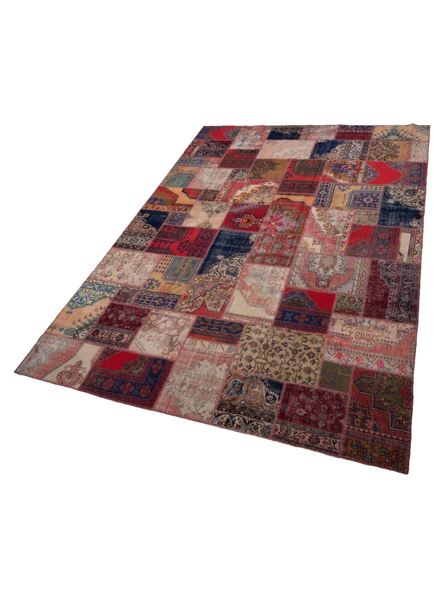 Turkish Vestige Patchwork 142738 Multi 11.6x15.7 Hand Knotted Rug