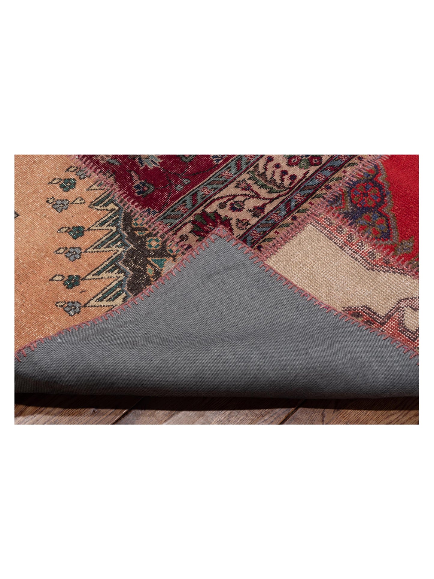 Turkish Vestige Patchwork 142738 Multi 11.6x15.7 Hand Knotted Rug