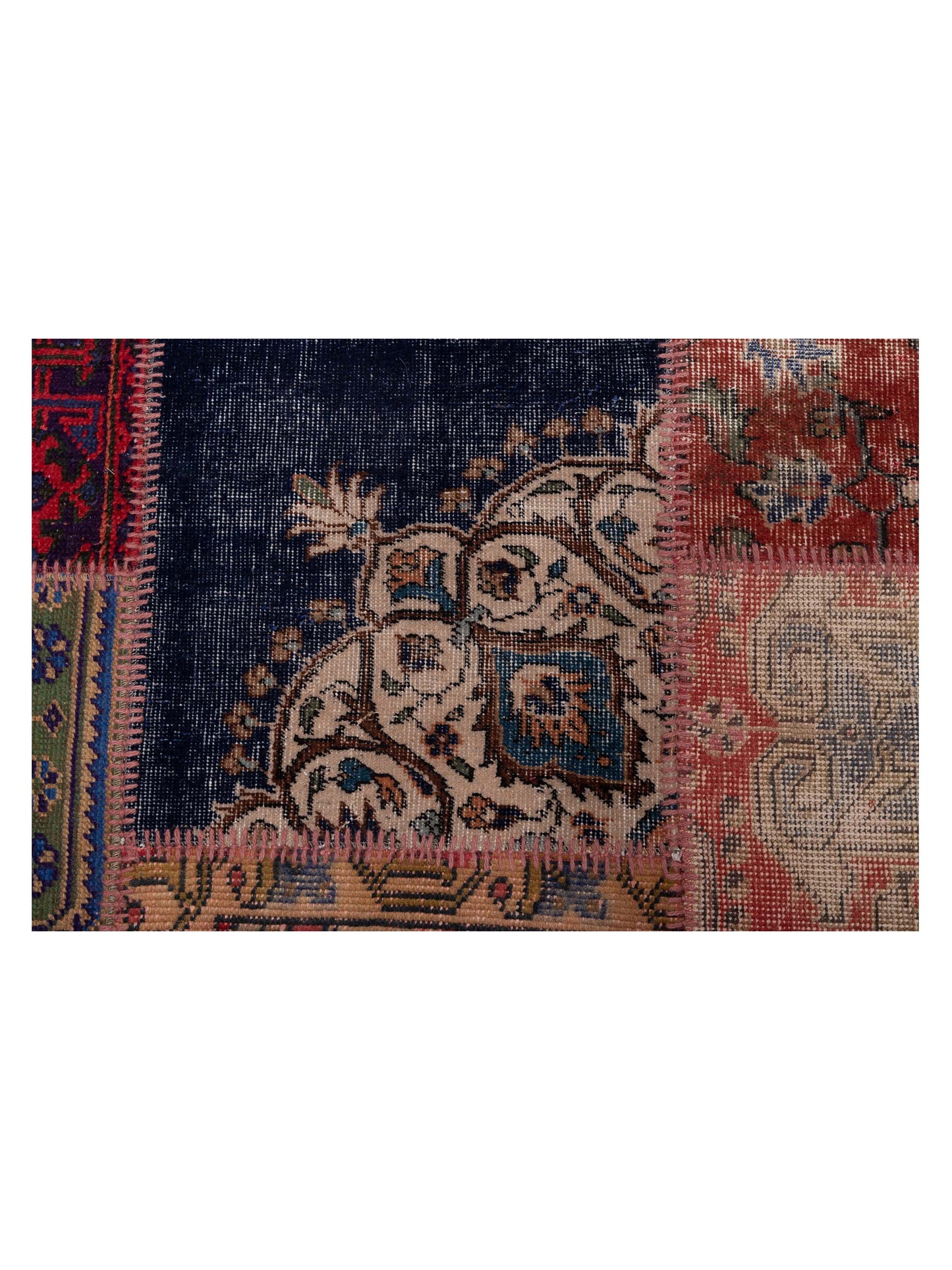 Turkish Vestige Patchwork 142738 Multi 11.6x15.7 Hand Knotted Rug
