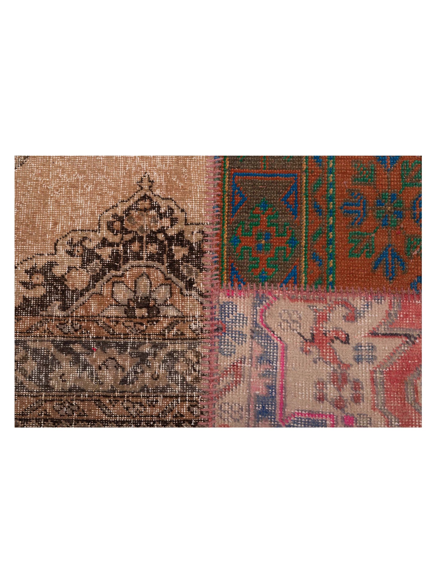 Turkish Vestige Patchwork 142746 Multi 11.6x15.6 Hand Knotted Rug
