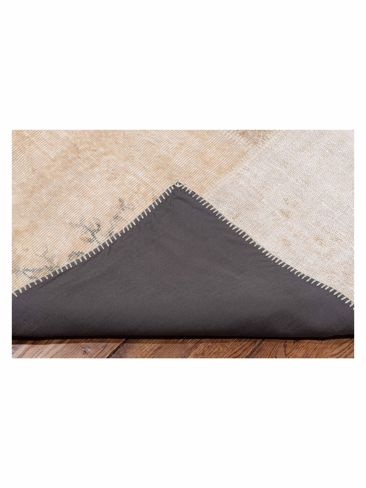 Turkish Vestige Patchwork 142747 Natural 8.3x9.10 Hand Knotted Rug
