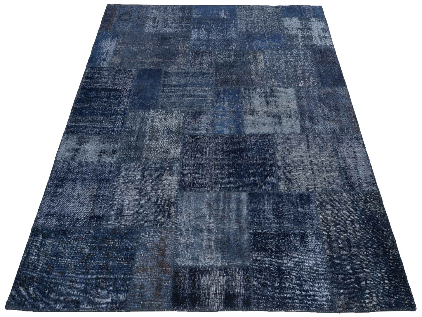 Turkish Vestige Patchwork 142755 Navy 8.3x9.10 Hand Knotted Rug