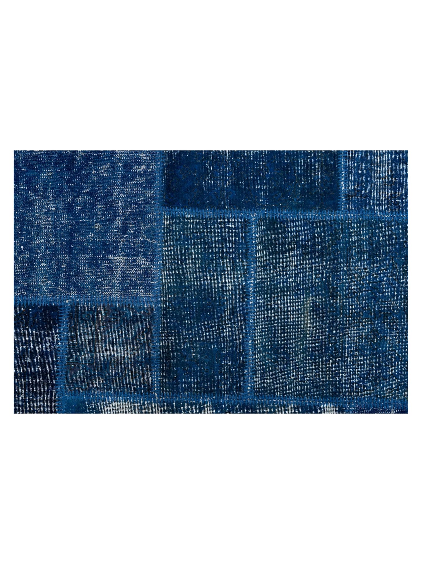 Turkish Vestige Patchwork 142757 Dark Blue 8.3x9.10 Hand Knotted Rug