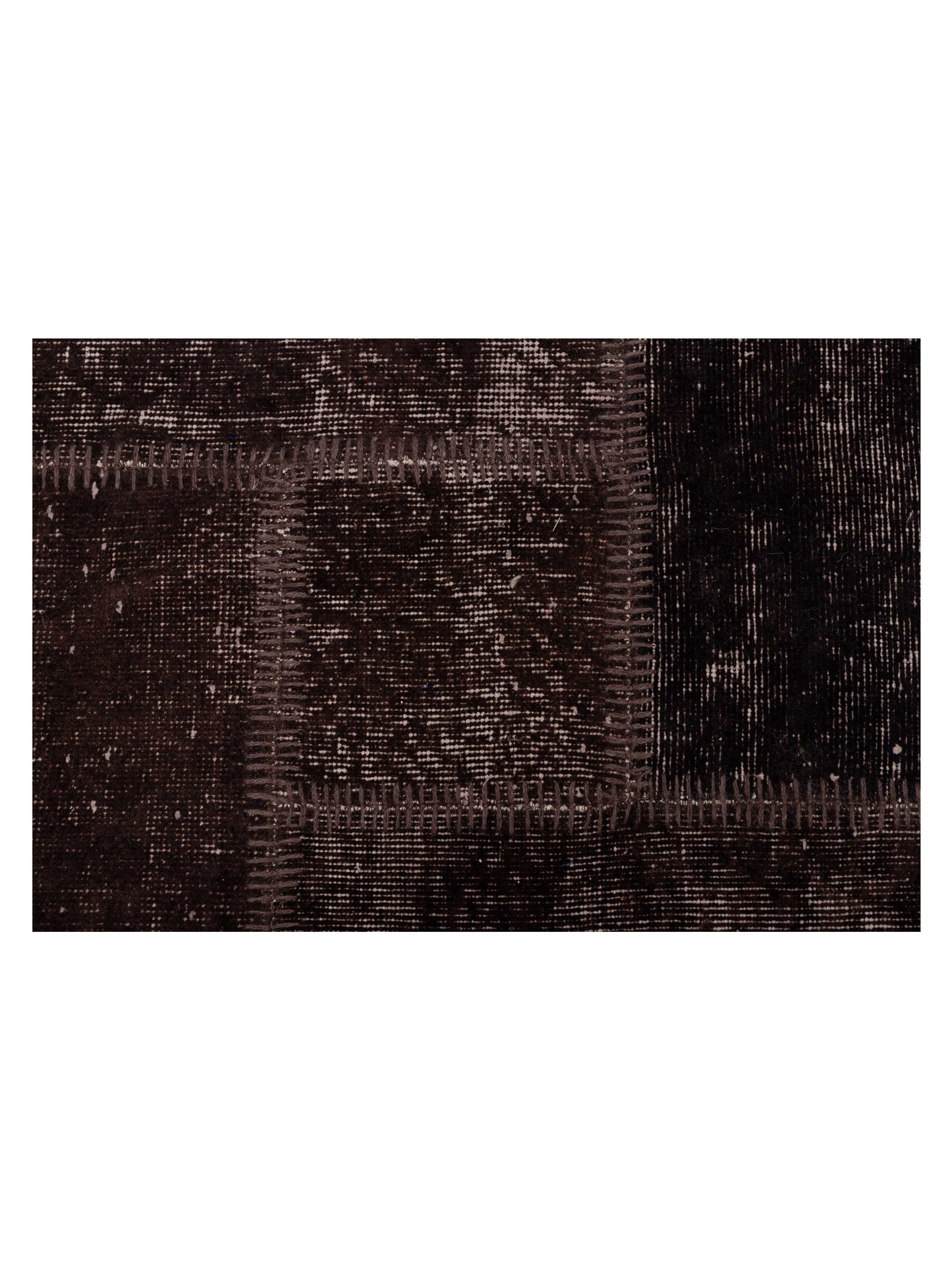 Turkish Vestige Patchwork 142759 Dark Brown 8.2x9.10 Hand Knotted Rug