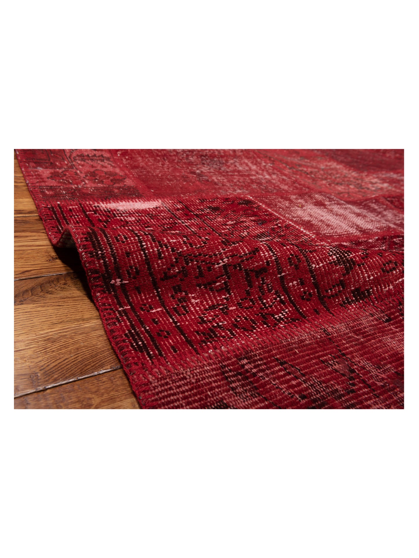Turkish Vestige Patchwork 142760 Red 8.3x9.10 Hand Knotted Rug