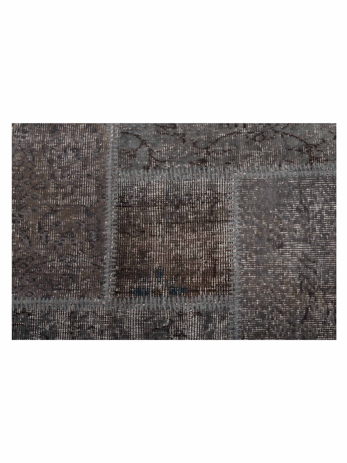 Turkish Vestige Patchwork 142764 Gray 8.3x9.10 Hand Knotted Rug