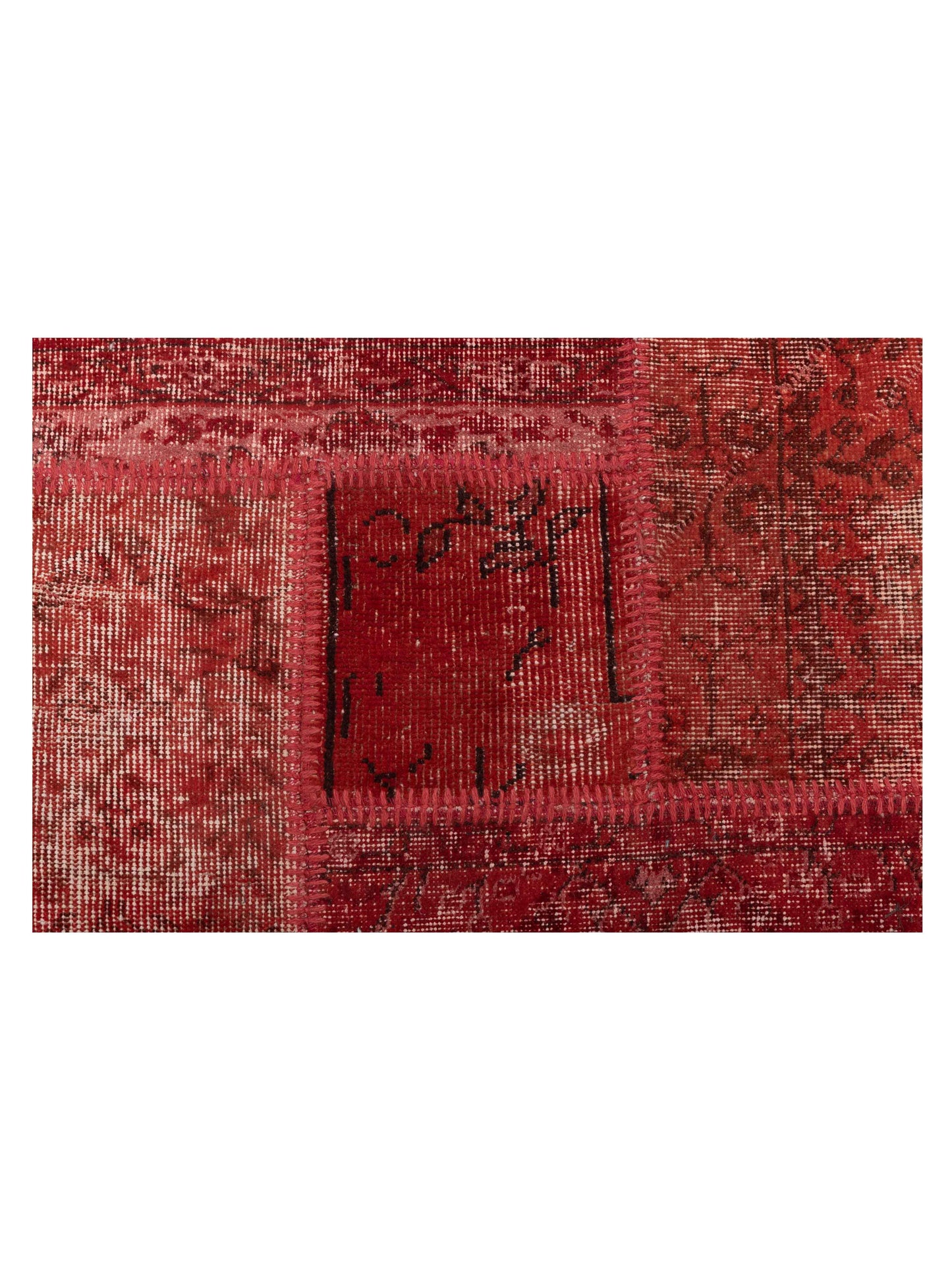Turkish Vestige Patchwork 142768 Orange 8.3x9.10 Hand Knotted Rug
